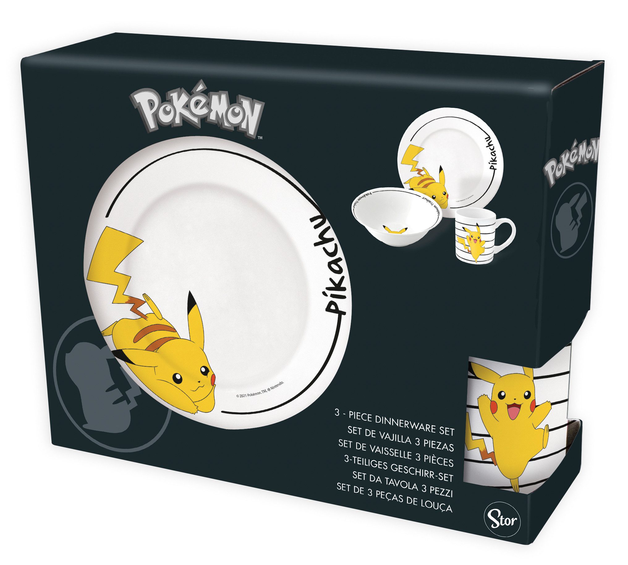 The Pokémon Company Tasse Frühstücksset (Schale, Teller, Tasse) - Pokémon - Pikachu (NEU & OVP)