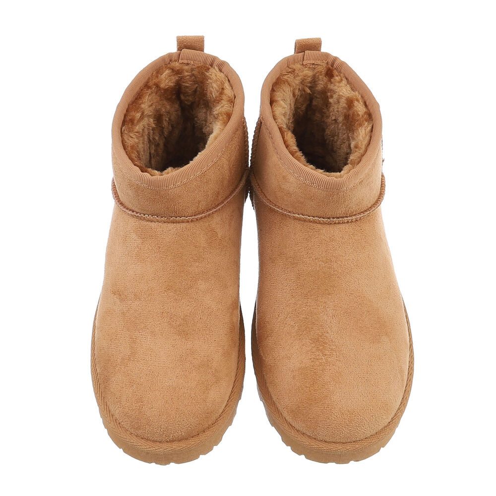 Ital-Design Damen Snowboots Freizeit Snowboots (87451970) Flach Plateaustiefeletten in Camel – Bild 4 von 5