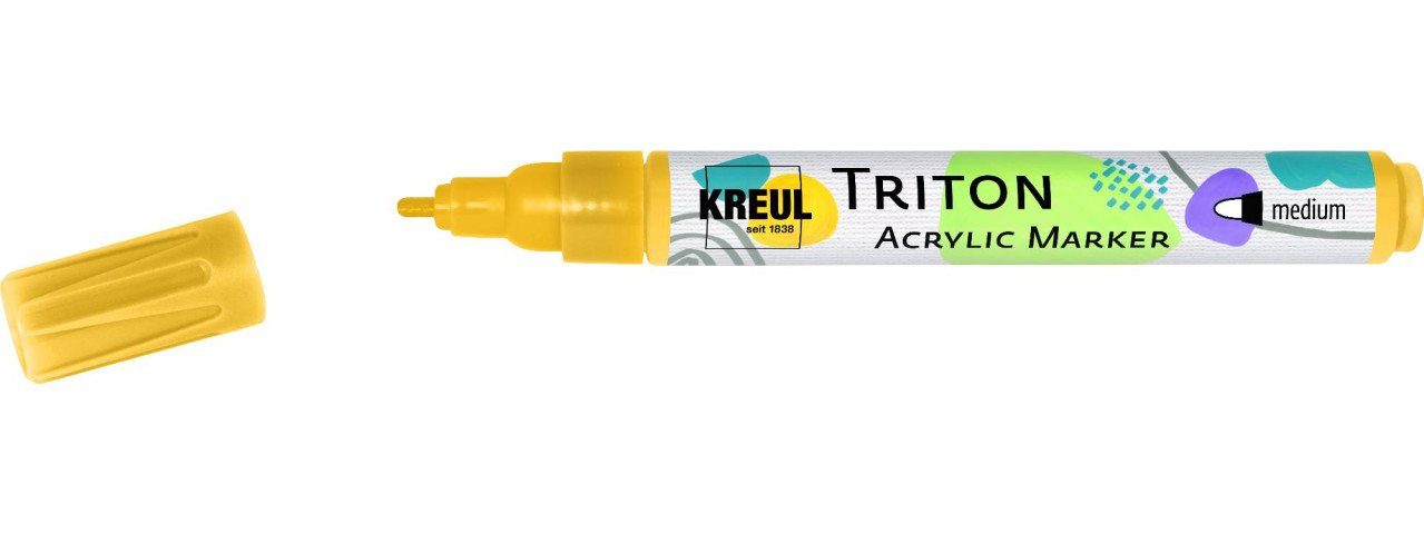 Triton Kreul Acrylic medium Kreul Marker Flachpinsel maisgelb
