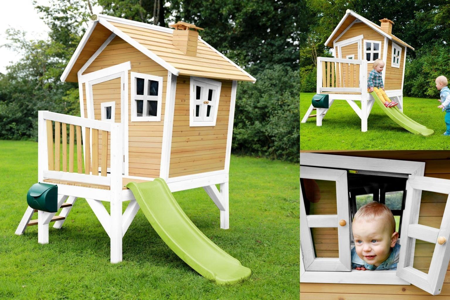 AXI Spielhaus HolzKinderSpielhaus Krummy Klein Gartenhaus Comic