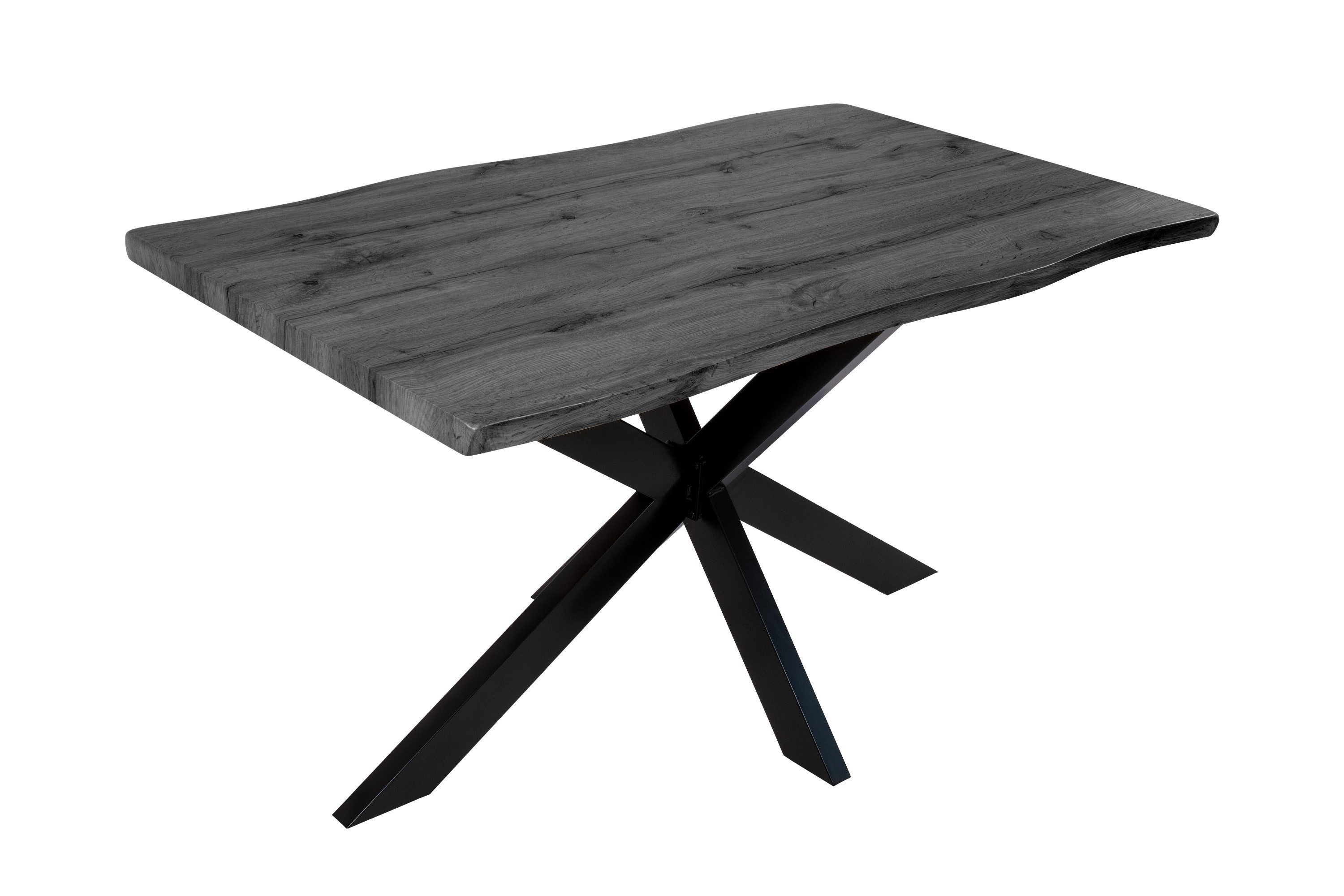 Loreno® Esstisch Josy, Holz-Optik Grau, Baumkante, günstig online kaufen
