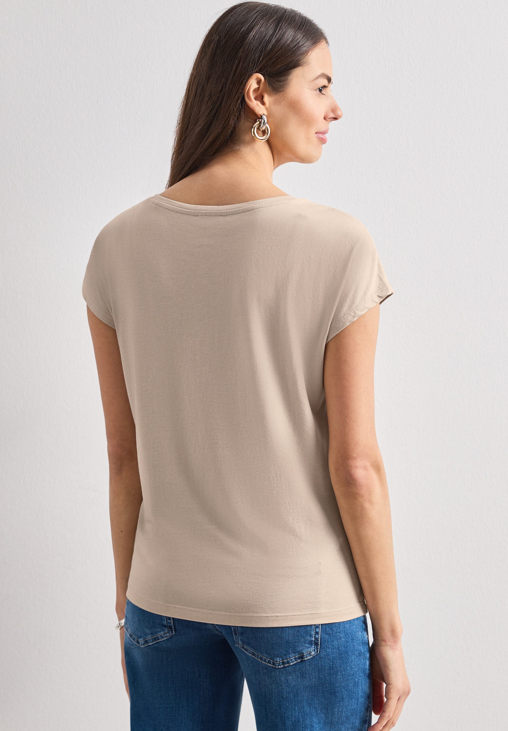 STREET ONE Shirttop Sommershirt mit Wording Artwork – Bild 3 von 5