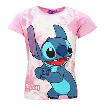 Disney Print-Shirt Disney Stitch Mädchen Kinder Sommerset Shorts plus T-Shirt Gr. 98 bis 128, reine Baumwolle