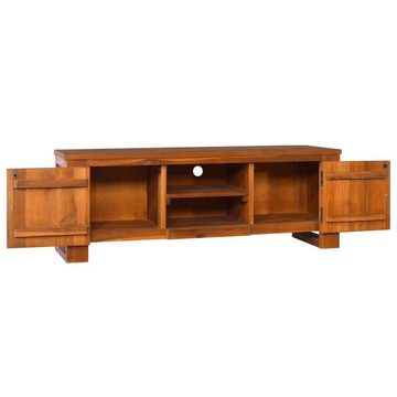 furnicato TV-Schrank 110x30x40 cm Teak Massivholz