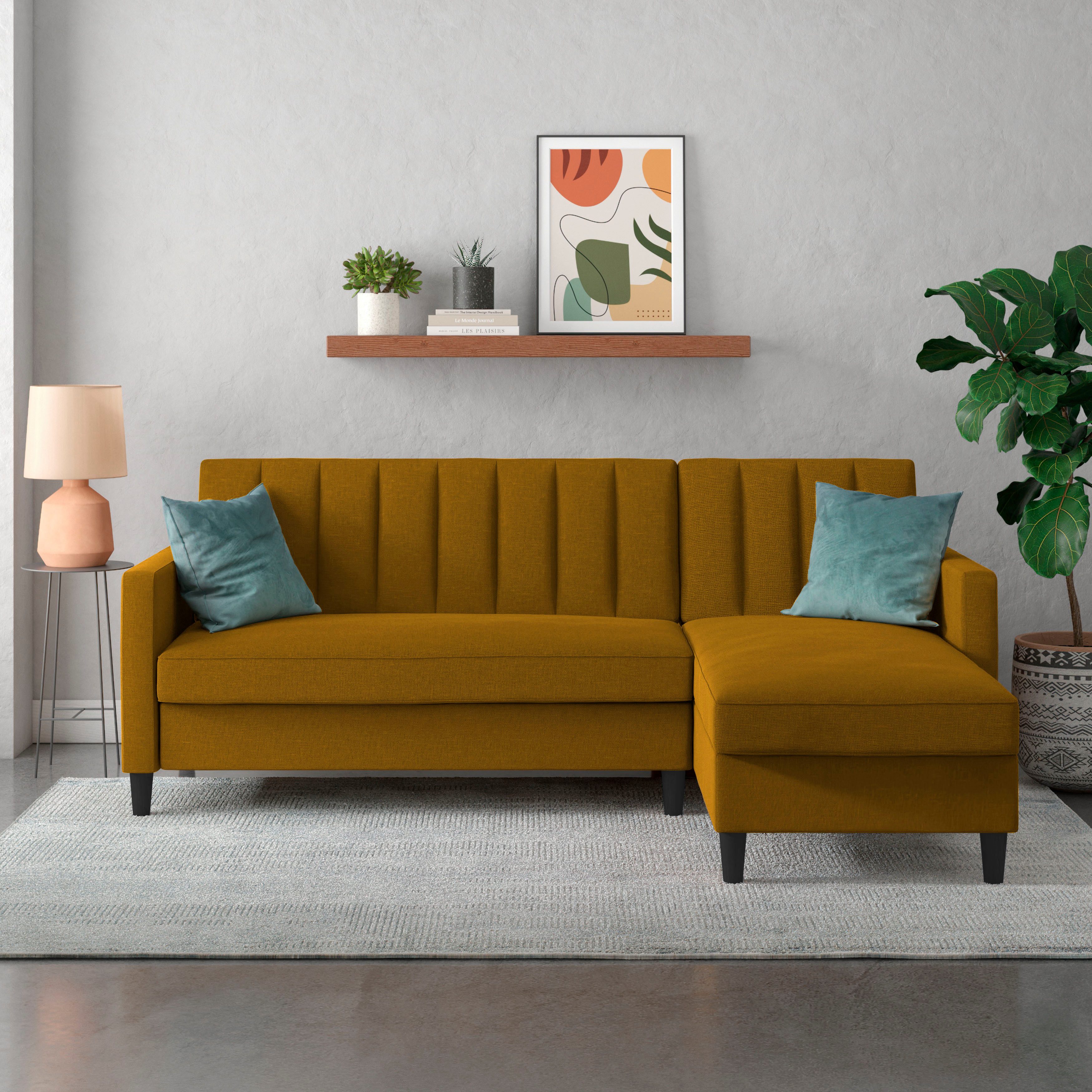 Dorel Home Ecksofa Celine, mit Bett-Funktion und Stauraum. Recamiere beidseitig montierbar