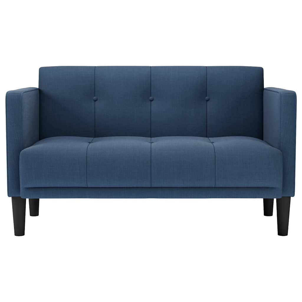 vidaXL Sofa Zweisitzer-Sofa Blau 111 cm Stoff günstig online kaufen