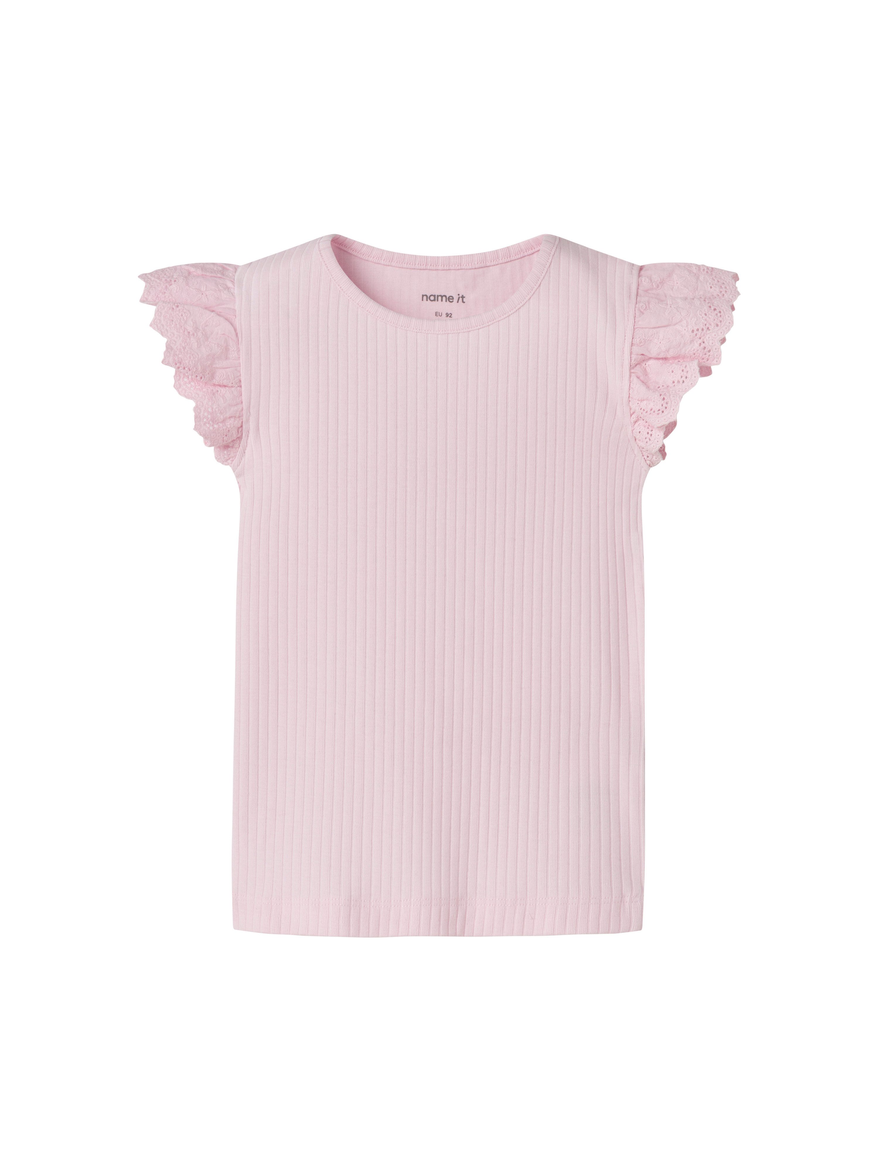 Name It T-Shirt NMFHAVELLE CAP SL TOP Baumwollmischung, normal geschnitten