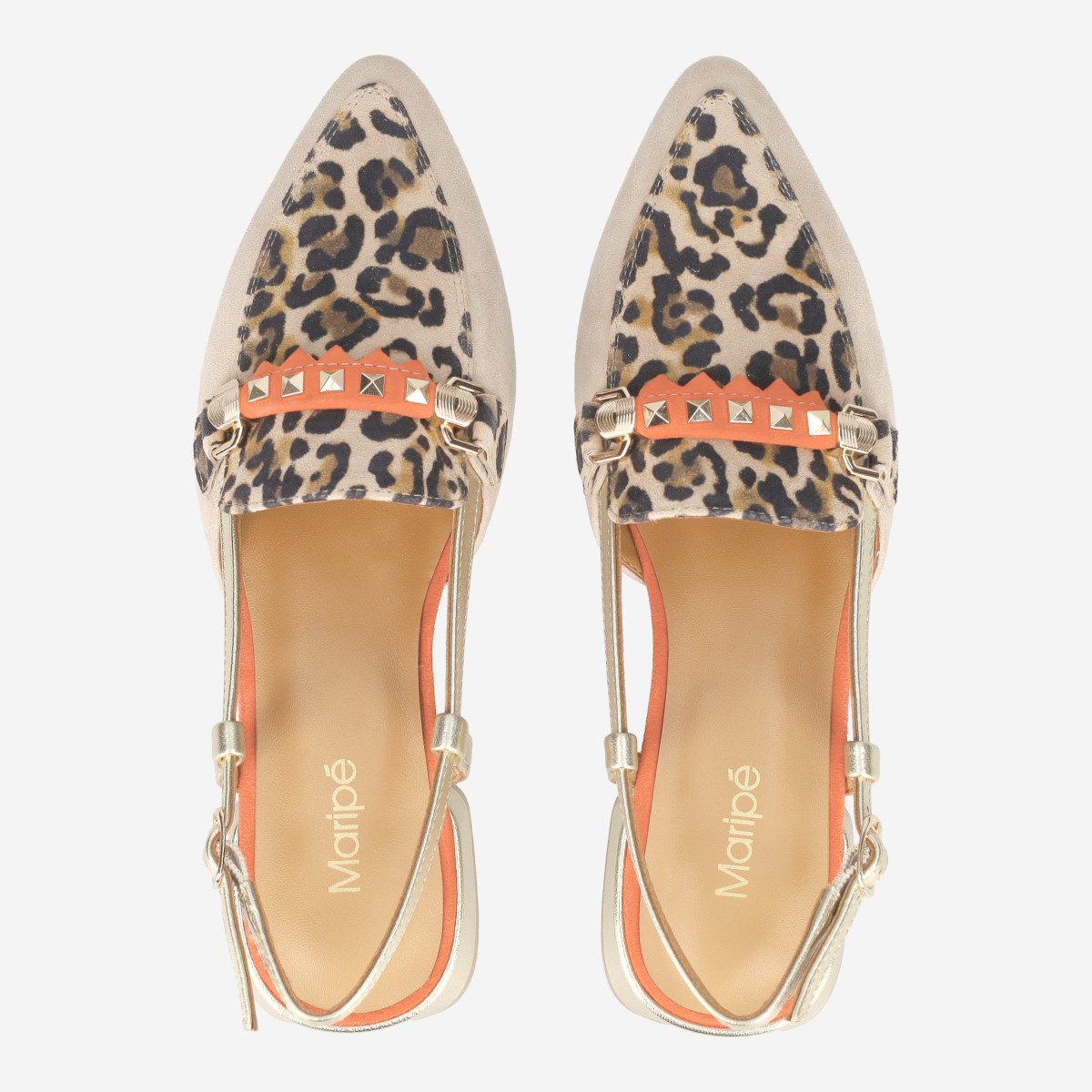 Maripé Maripé FREDERICA V.2 ECRU, Peeptoes & Slingpumps, Beige / Leo, Damen Peeptoepumps