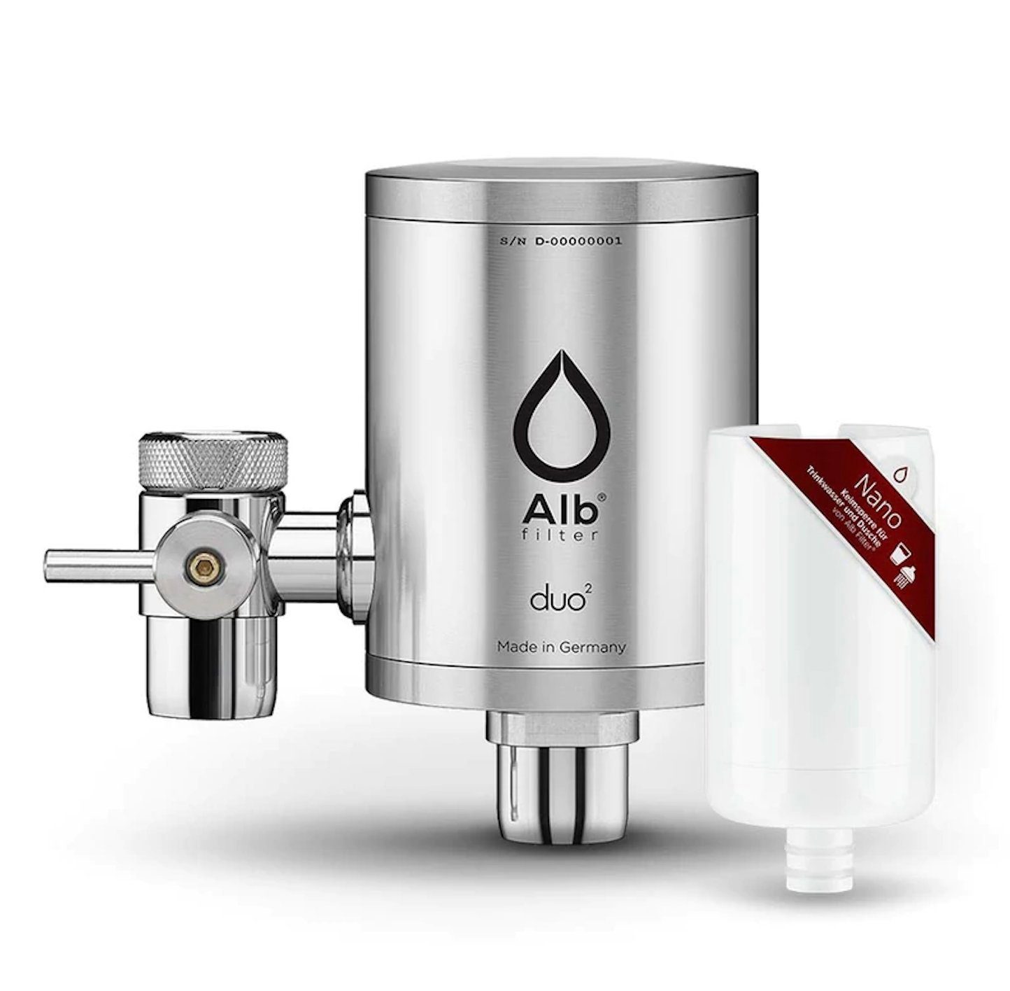 Alb Filter Wasserfilter Alb Filter® Duo Nano Trinkwasserfilter für den  Wasserhahn aus Edelstahl, Zubehör für Wasserhahn, Filtration am Wasserhahn
