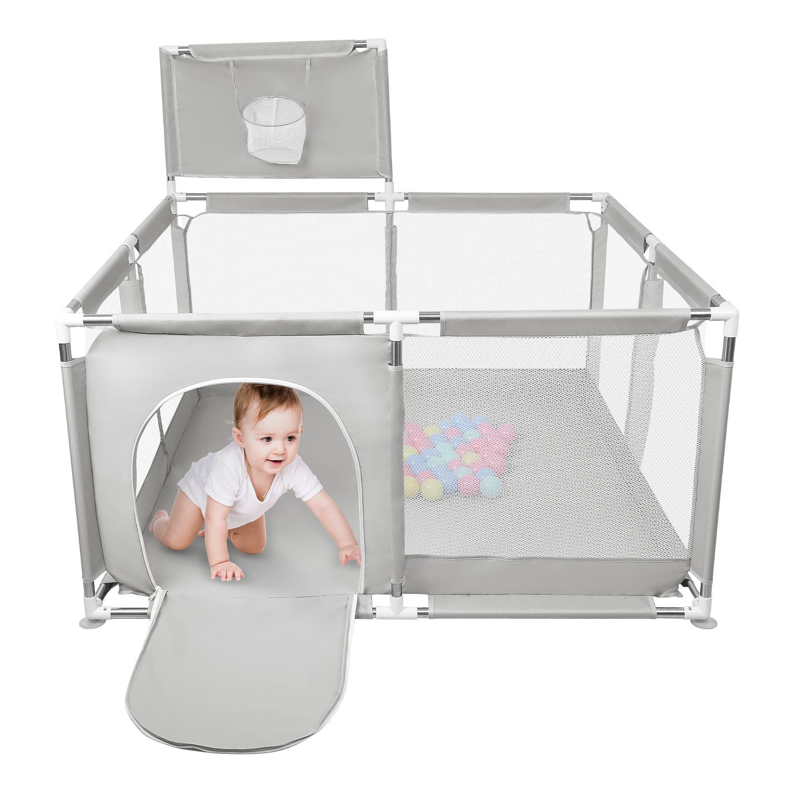 JEOBEST Laufstall Laufstall Baby 126x66cm Laufgitter günstig online kaufen