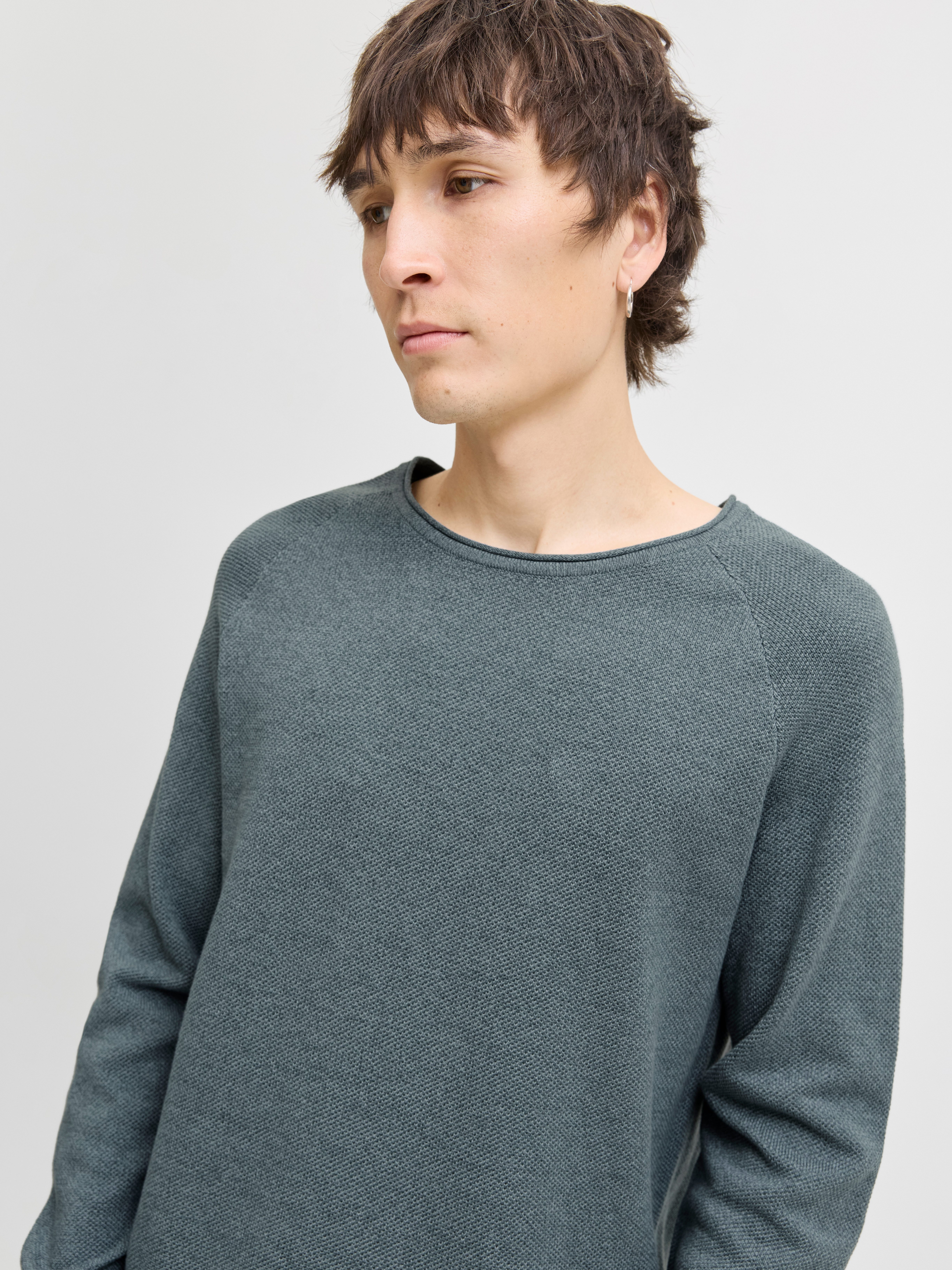 Jack & Jones Rundhalspullover JJEHILL KNIT CREW NECK NOOS mit Strukturstric günstig online kaufen