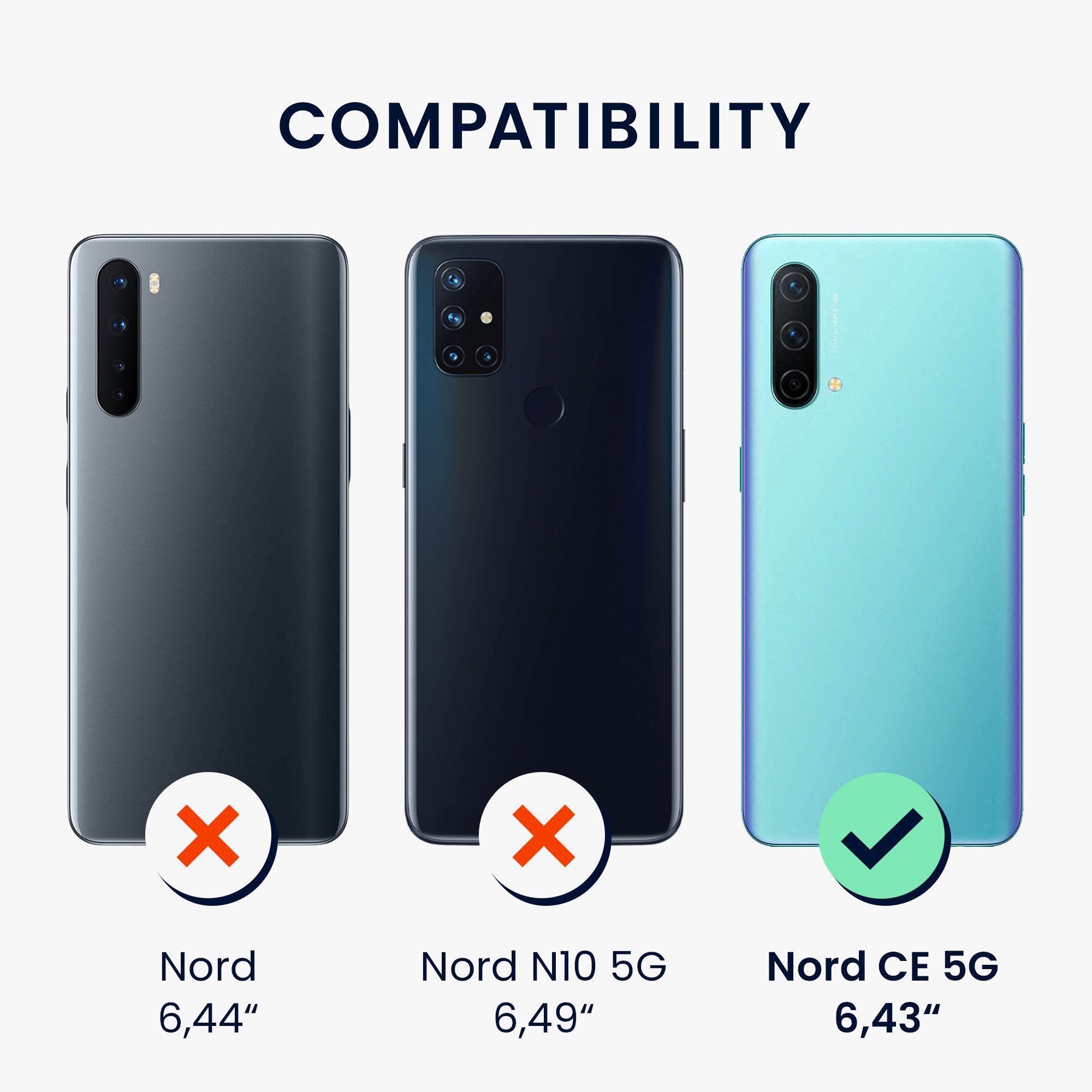 kwmobile Handyhülle Hülle für OnePlus Nord CE 5G, Hülle Silikon - Soft Handyhülle - Handy Case Cover