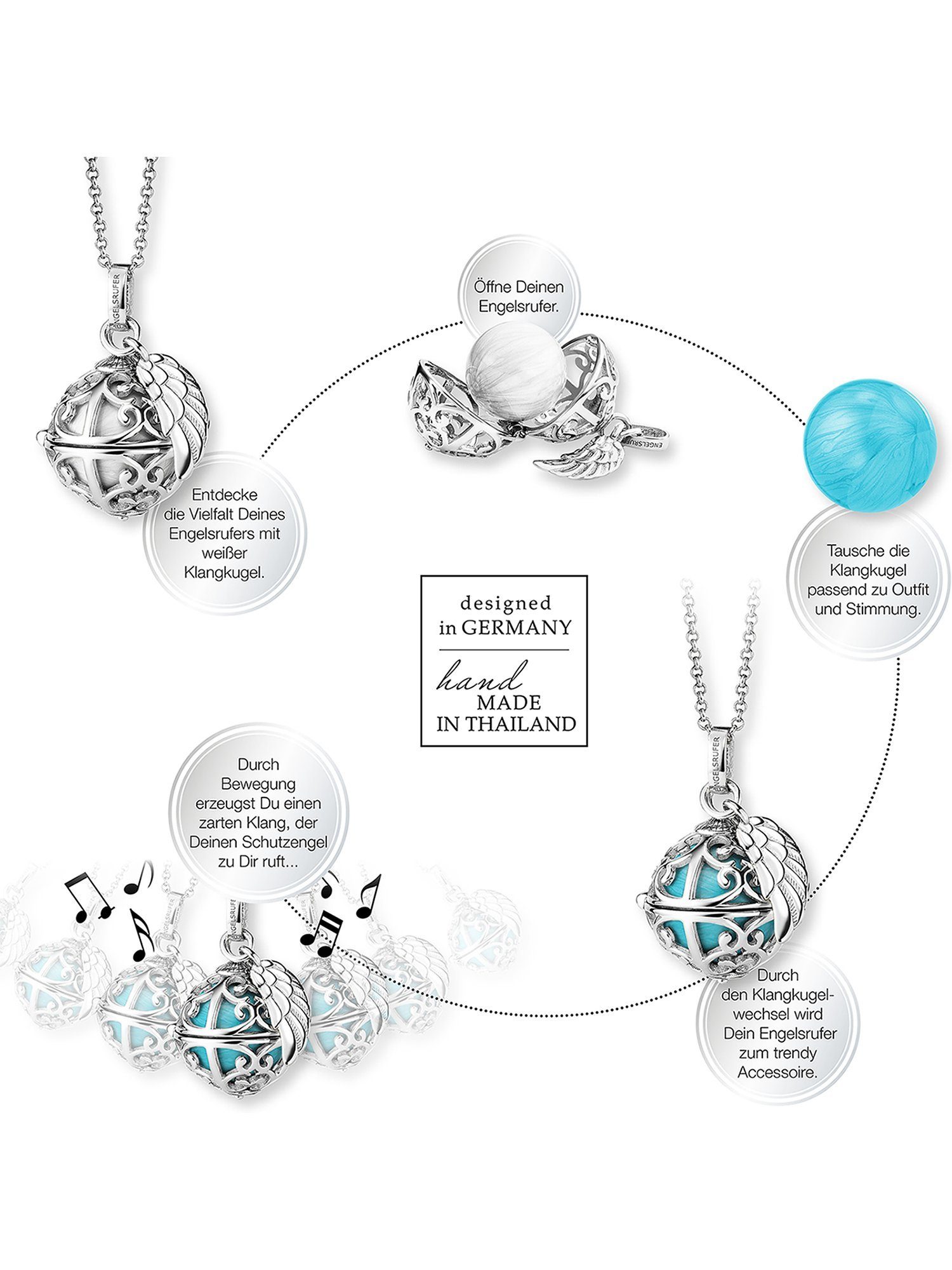 Engelsrufer Kettenanhänger Engelsrufer Damen-Anhänger 925er Silber, Messing günstig online kaufen