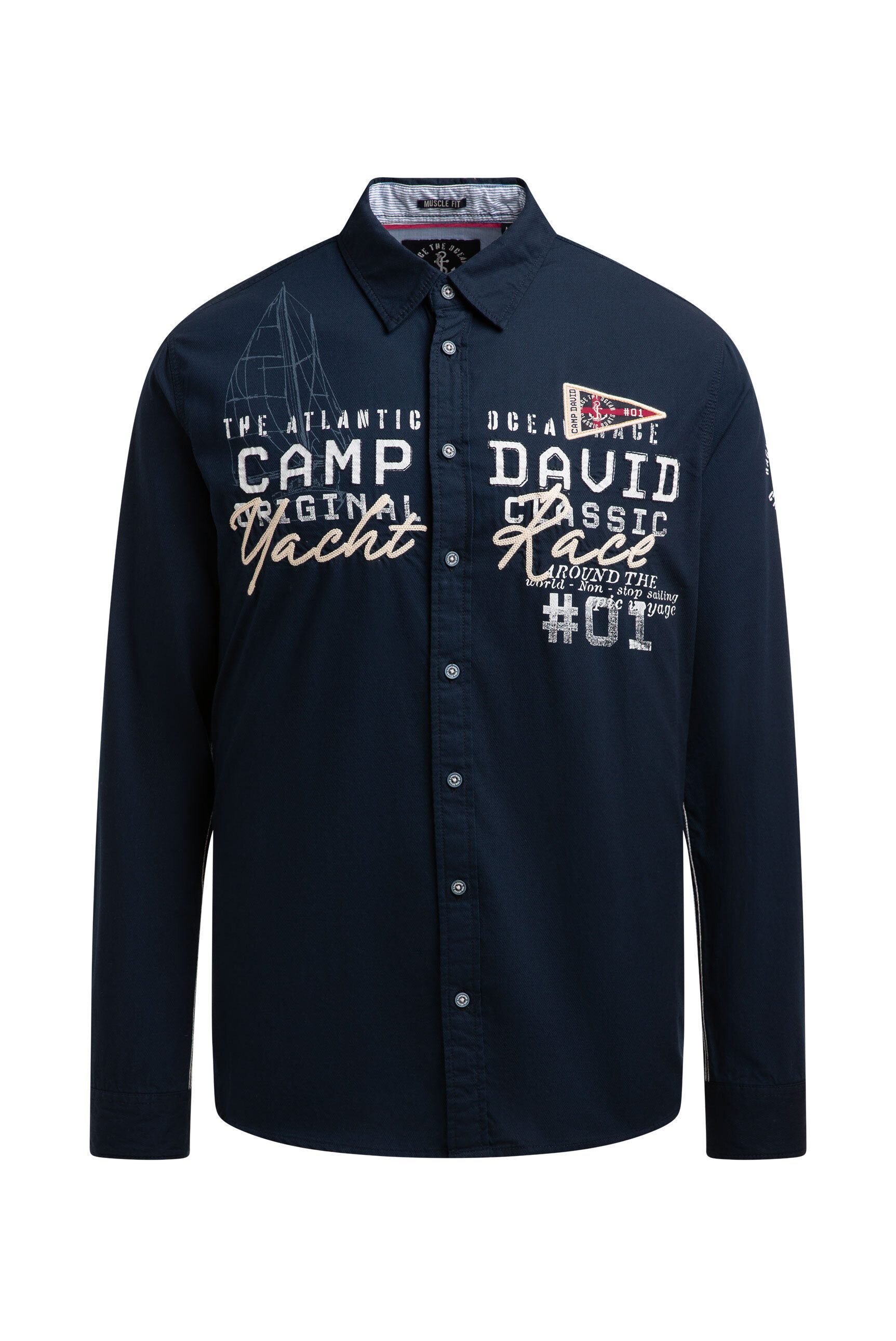 CAMP DAVID Langarmhemd mit Kentkragen günstig online kaufen