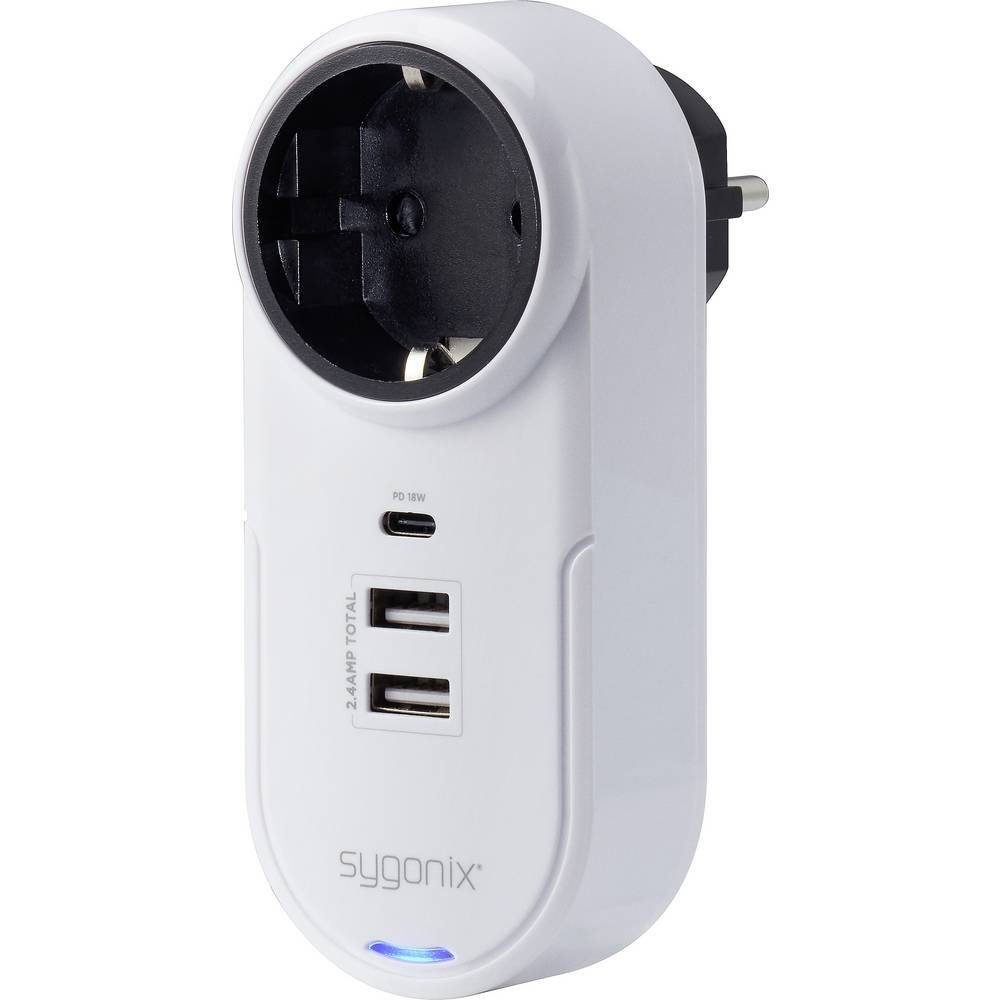 Sygonix USB Ladeadapter drehbar, 2 USB, 1 USB-C™ SY-4512996 USB-Ladegerät
