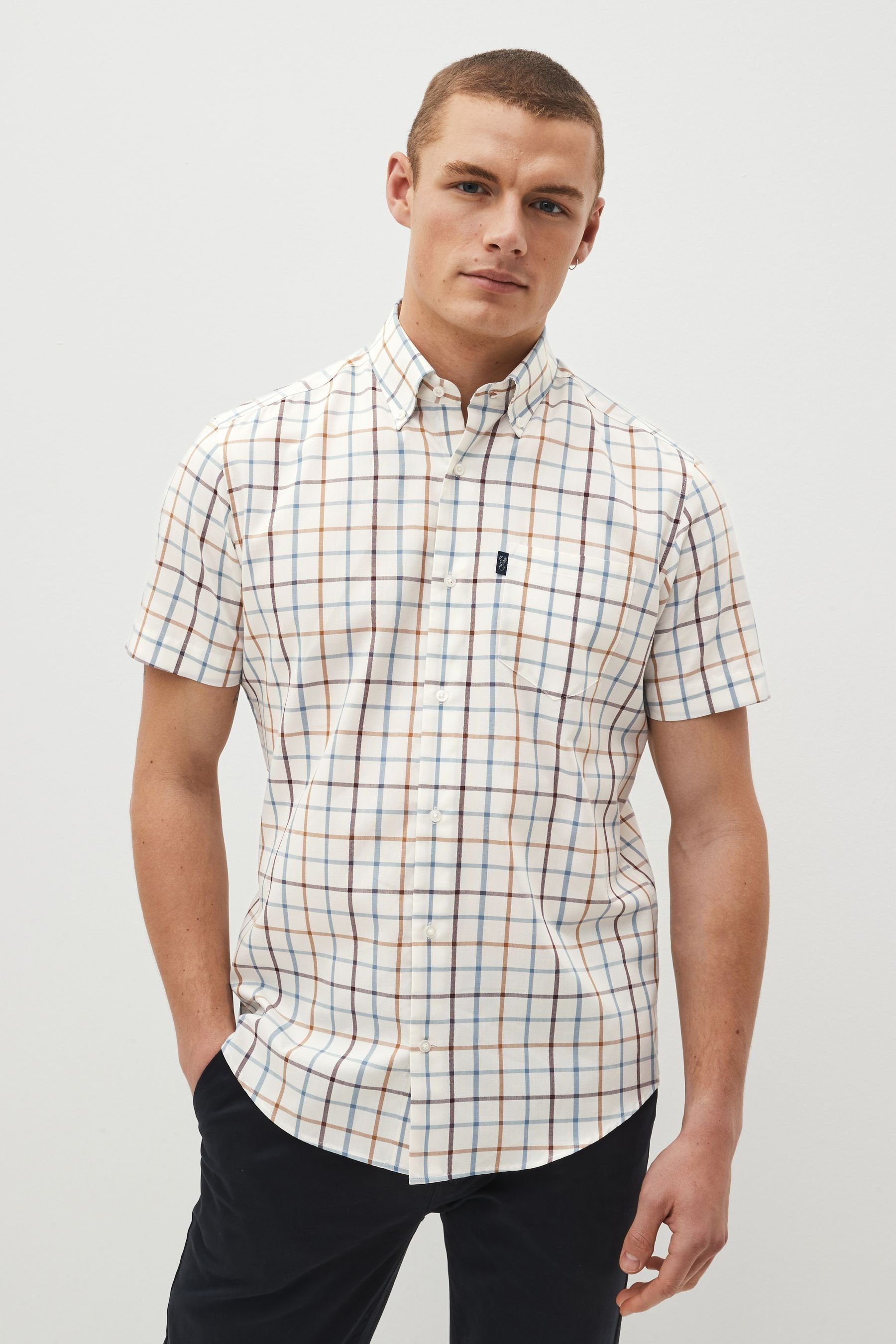 Next Businesshemd Pflegeleichtes Button-Down-Oxford-Hemd (1-tlg) günstig online kaufen