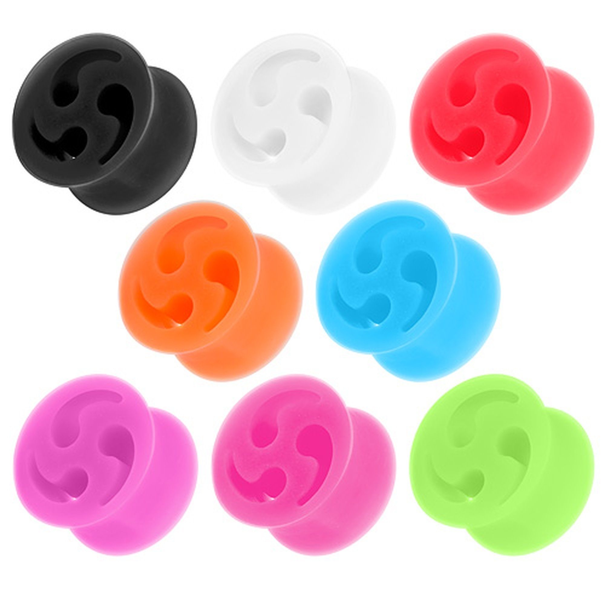 Taffstyle Plug Ohr Plug Flesh Tunnel Ohrpiercing Silikon Spirale, Ohr Plug Flesh Tunnel Piercing Ohrpiercing Silikon Spirale