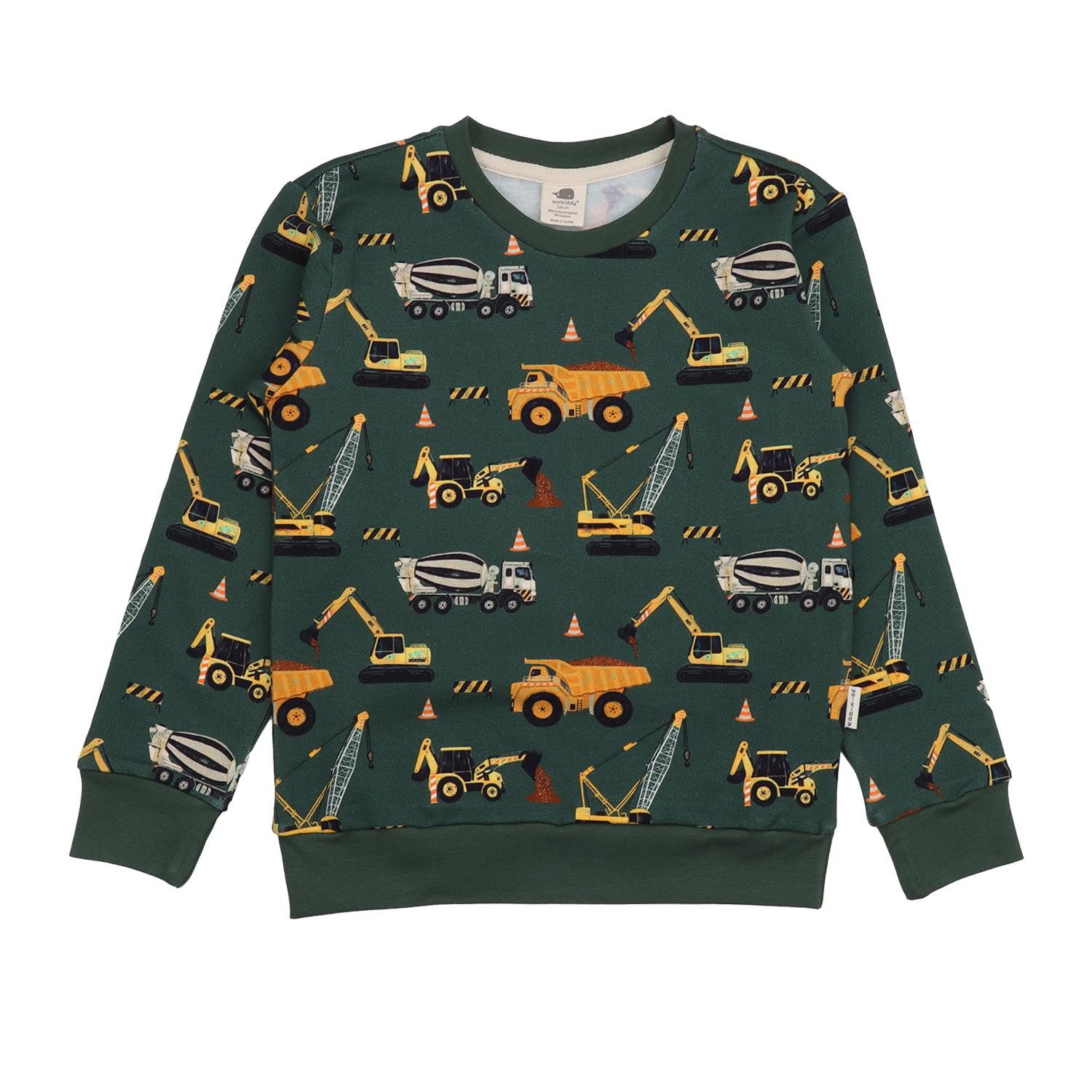 Sweatshirt Walkiddy mit Baggermotiv aus Bio Baumwolle
