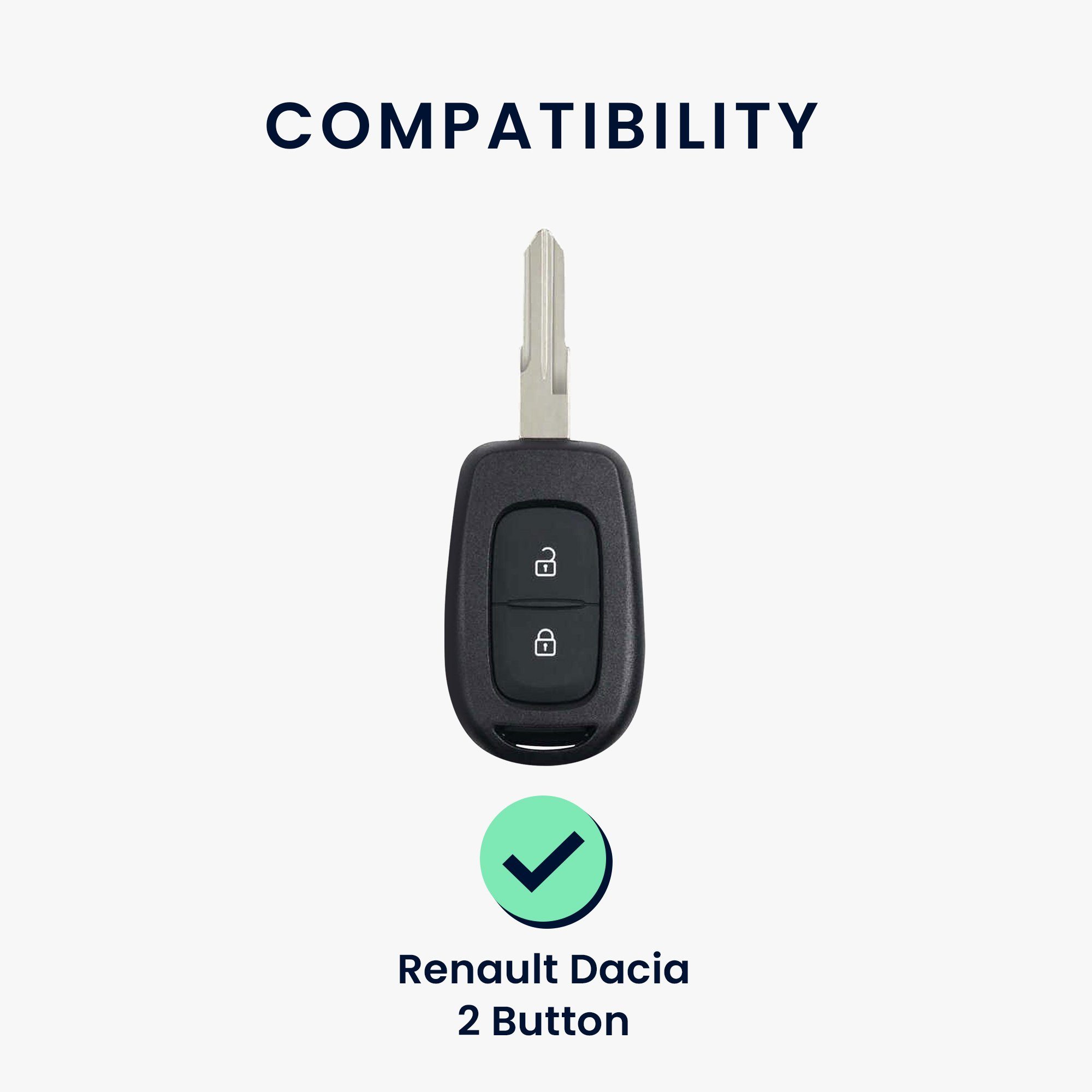 Case Renault Autoschlüssel kwmobile Cover Dacia, Schlüsseltasche Schlüsselhülle Silikon Hülle für Schlüssel