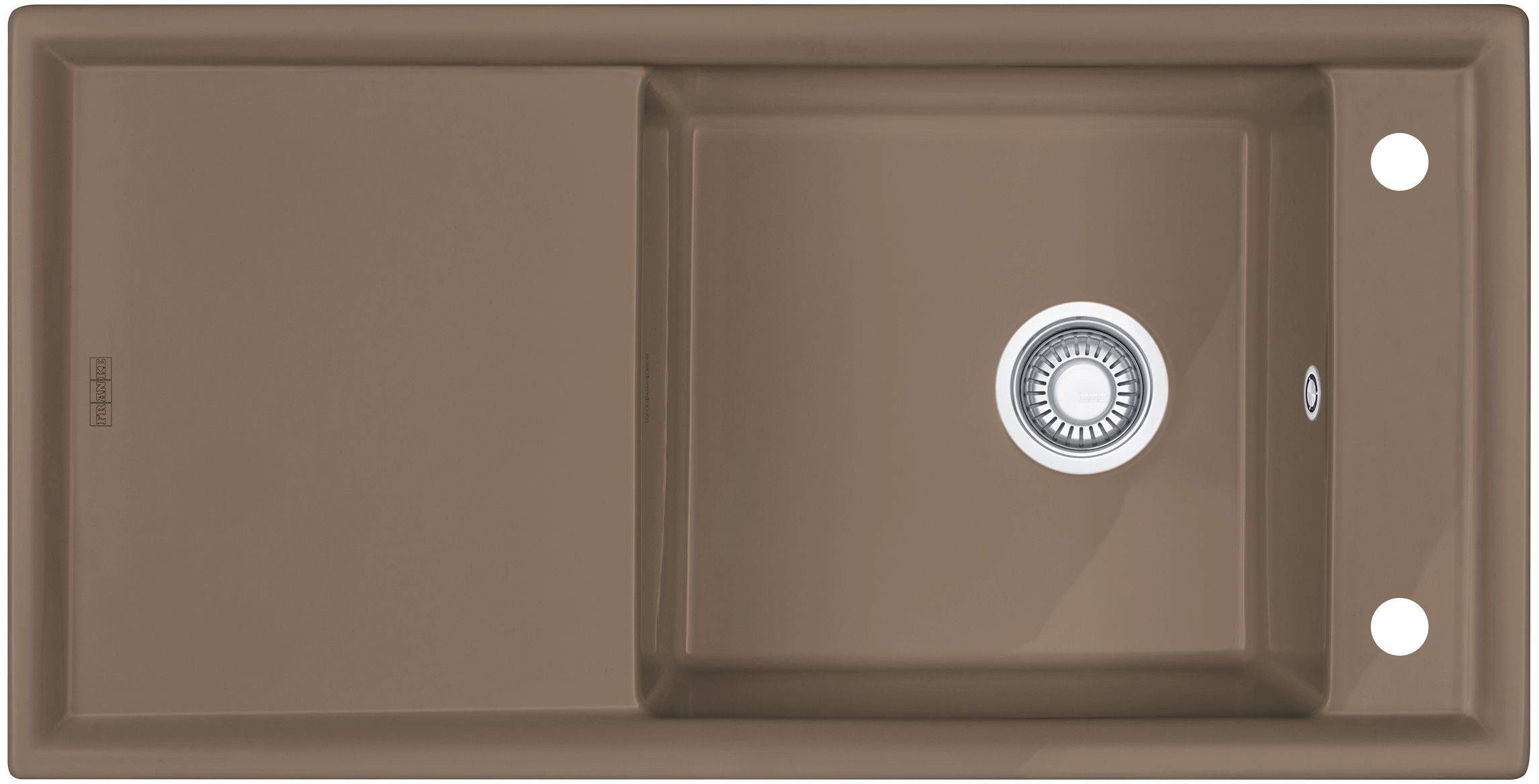 FRANKE Einbauspüle Spüle Keramik Ambion 1000x510mm Siebkorb reversibel Cashmere