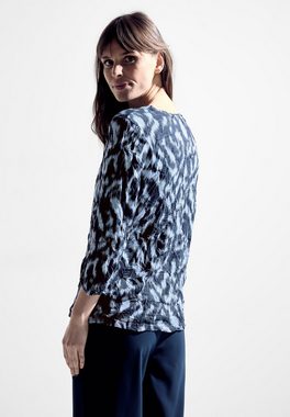 Cecil Print-Shirt mit 3/4 Arm und Crash-Material