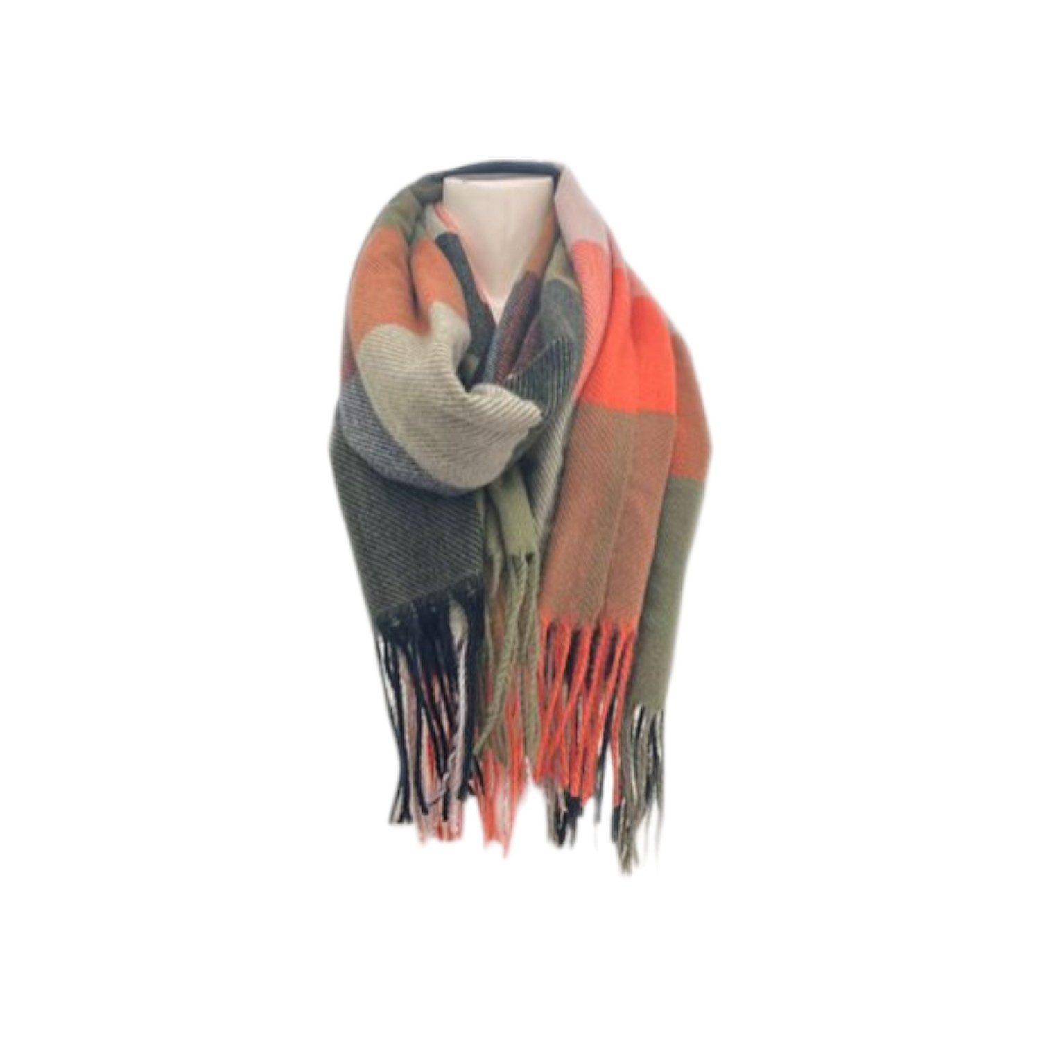 VewoTex Schal für Damen » Cashmera Soft » Winterschal Karo Muster, (Kein Set, 1-St. Einzelner Schal), » Damenschal » Fransenschal 180 x 65 cm