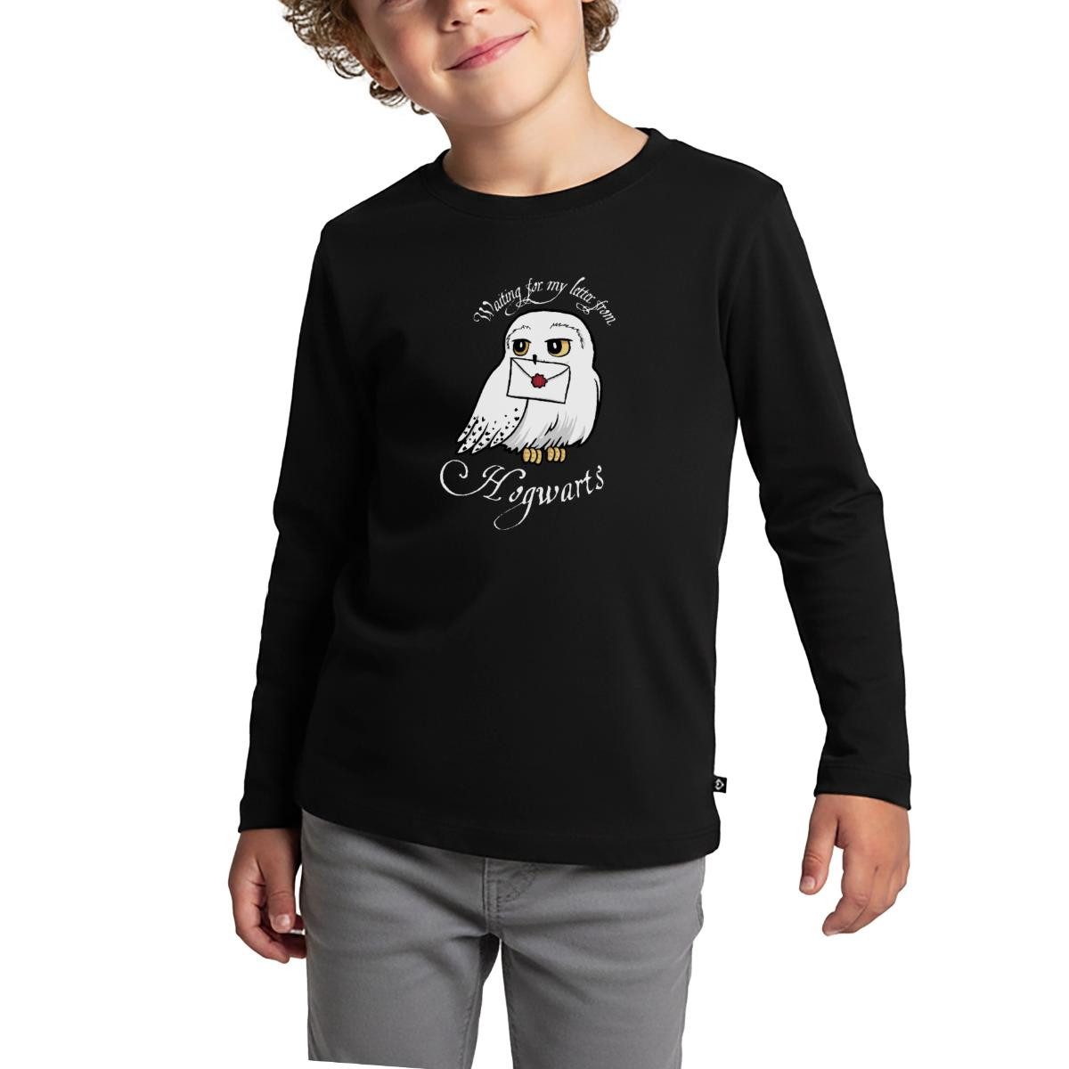 T-Shirt Harry Potter Hedwig Brief Kinder Premium Langarmshirt
