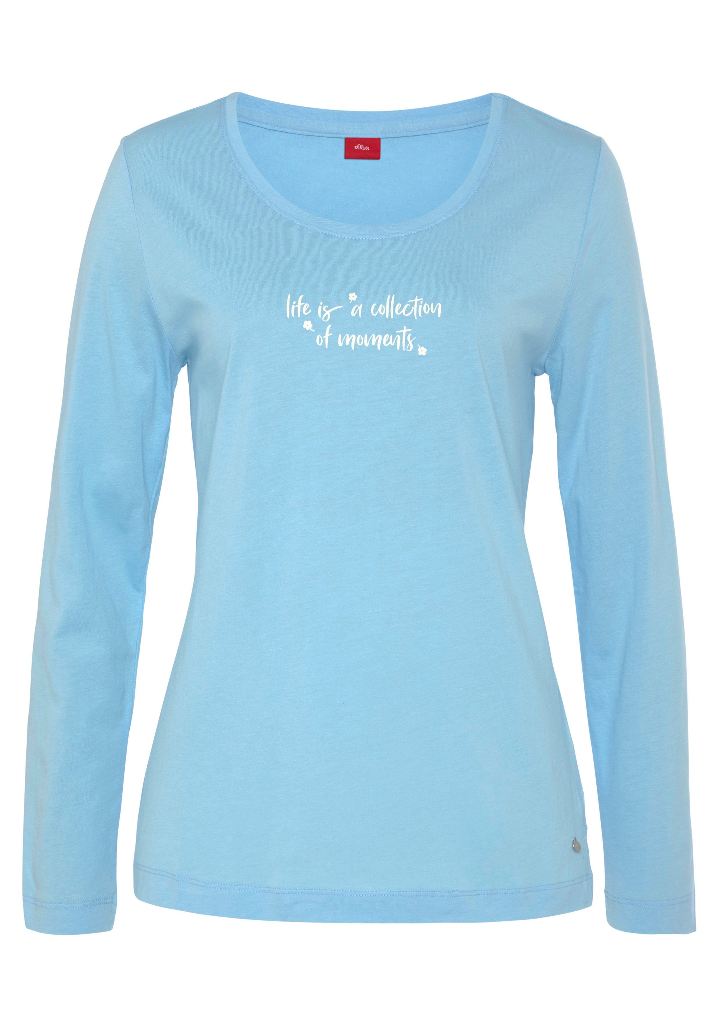 s.Oliver Pyjamaoberteil (1-tlg) mit Frontdruck günstig online kaufen