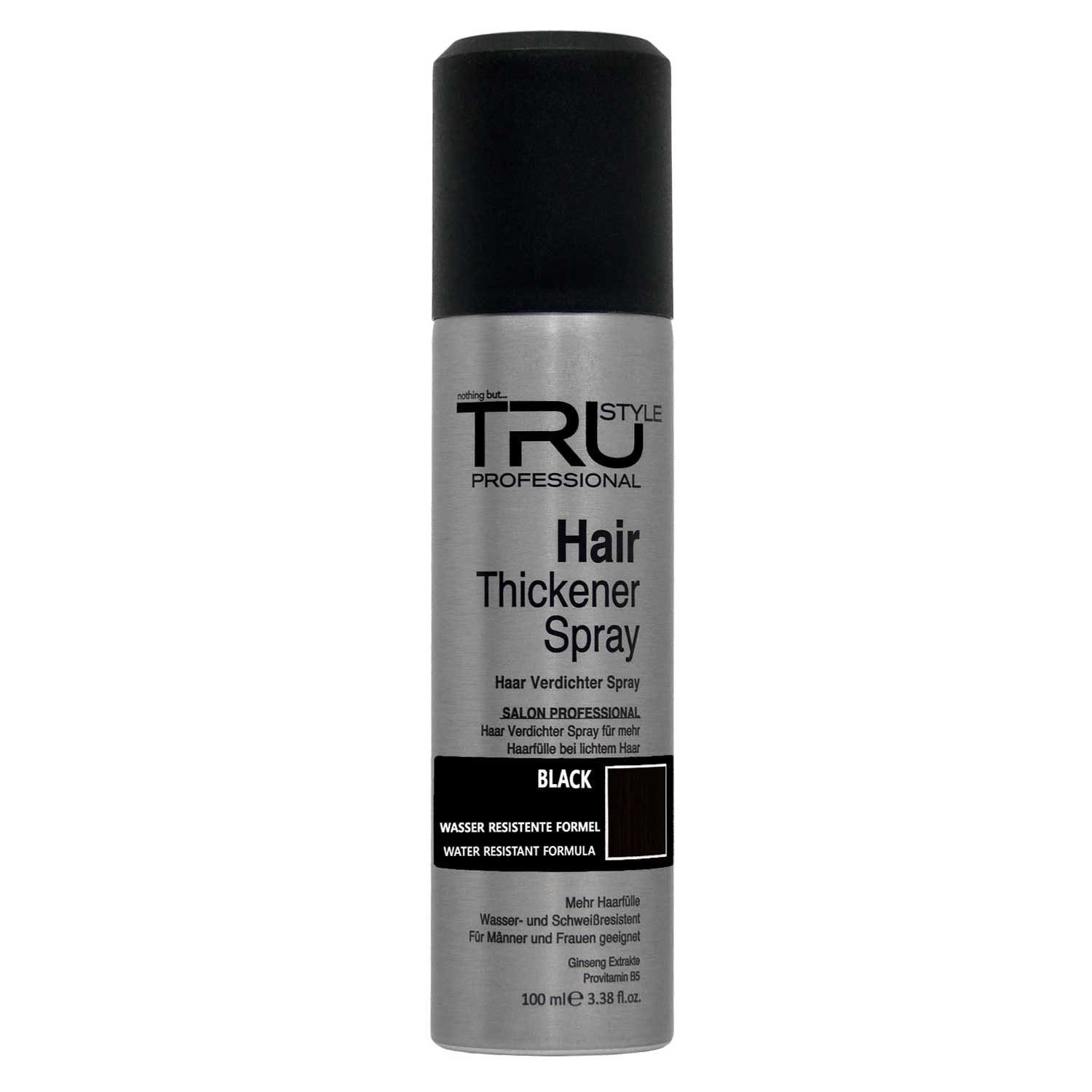 TRU Haarfarbe Haarverdichterspray 100ml, 1-tlg., Zur Haarverdichtung - Hair Thickener, Gegen lichtes und Kahles Haar