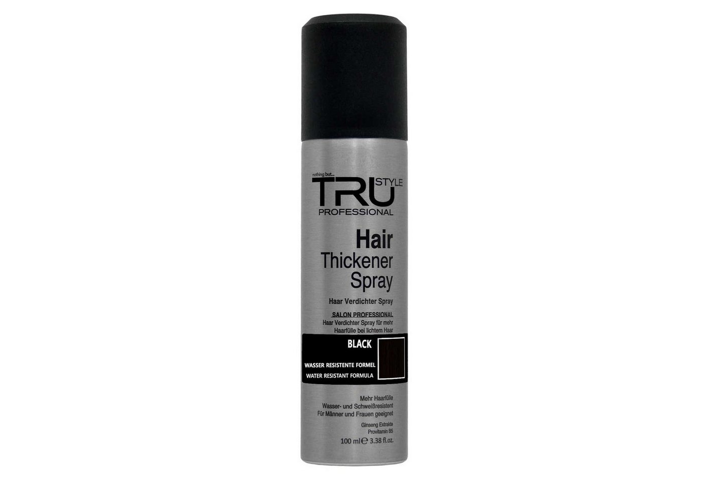 TRU Haarfarbe Haarverdichterspray 100ml, 1-tlg., Zur Haarverdichtung - Hair Thickener, Gegen lichtes und Kahles Haar