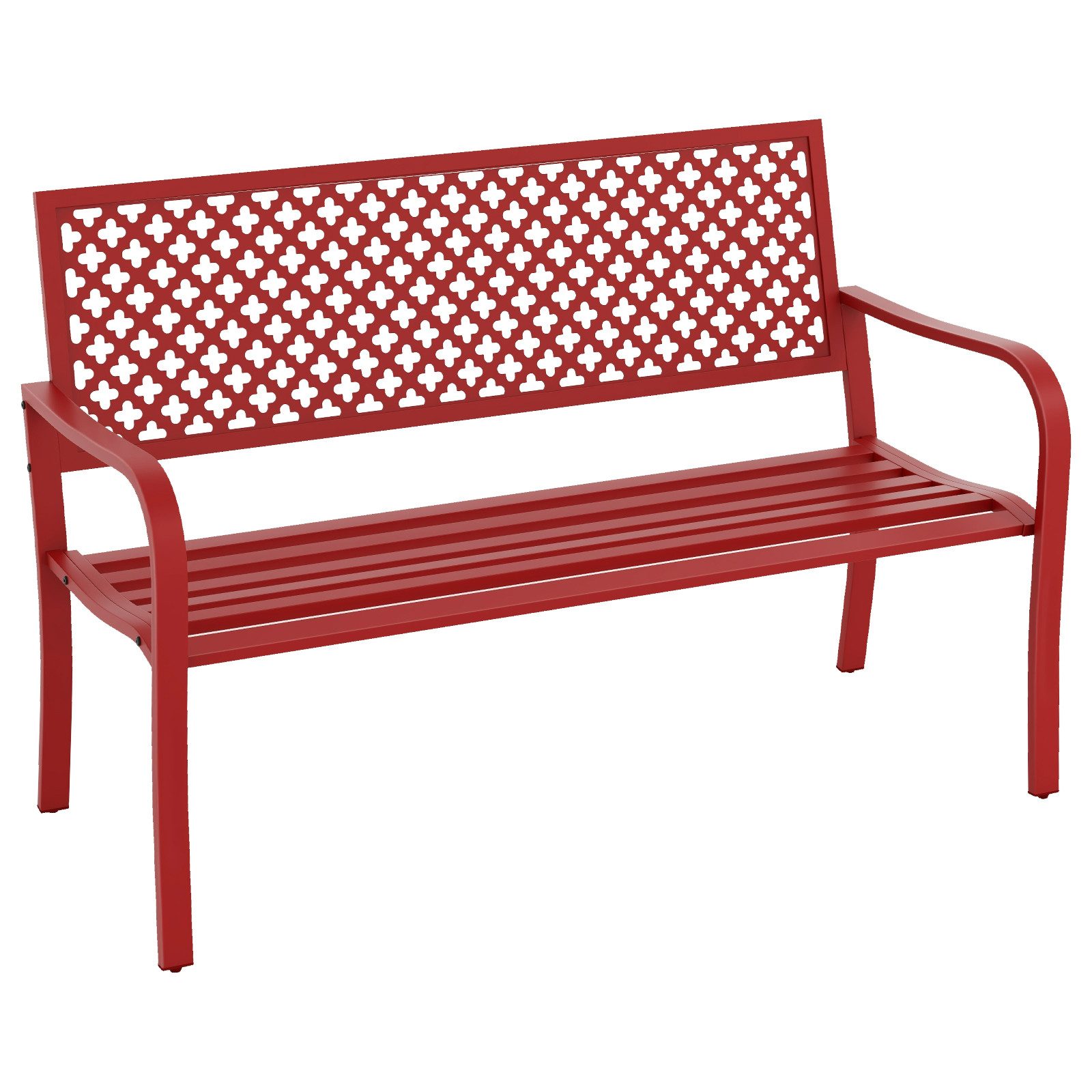 KOMFOTTEU Gartenbank, 127cm Sitzbank Outdoor 2 Sitzer bis 300kg