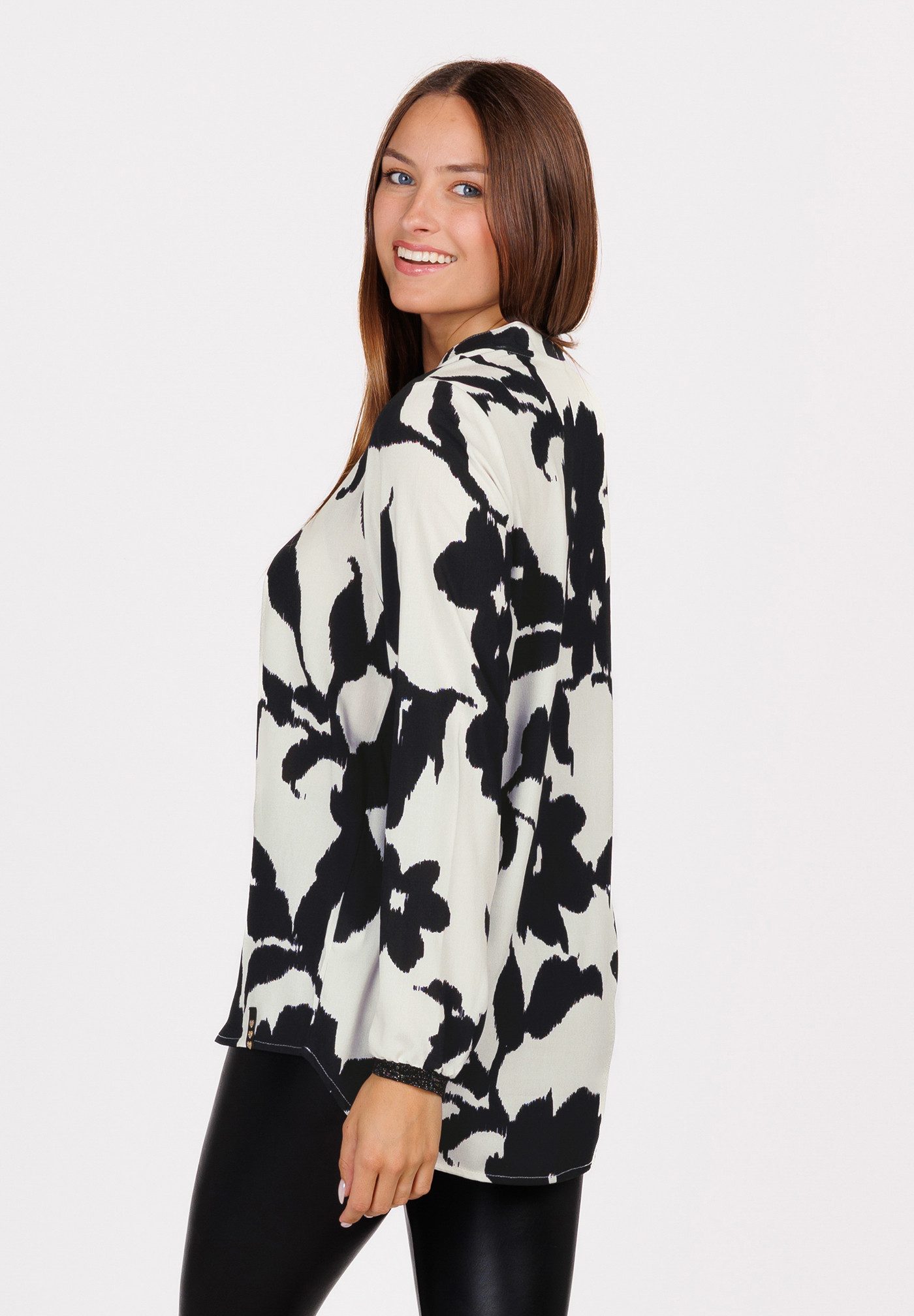 Key Largo Langarmbluse WB LORELEI v-neck (1-tlg)