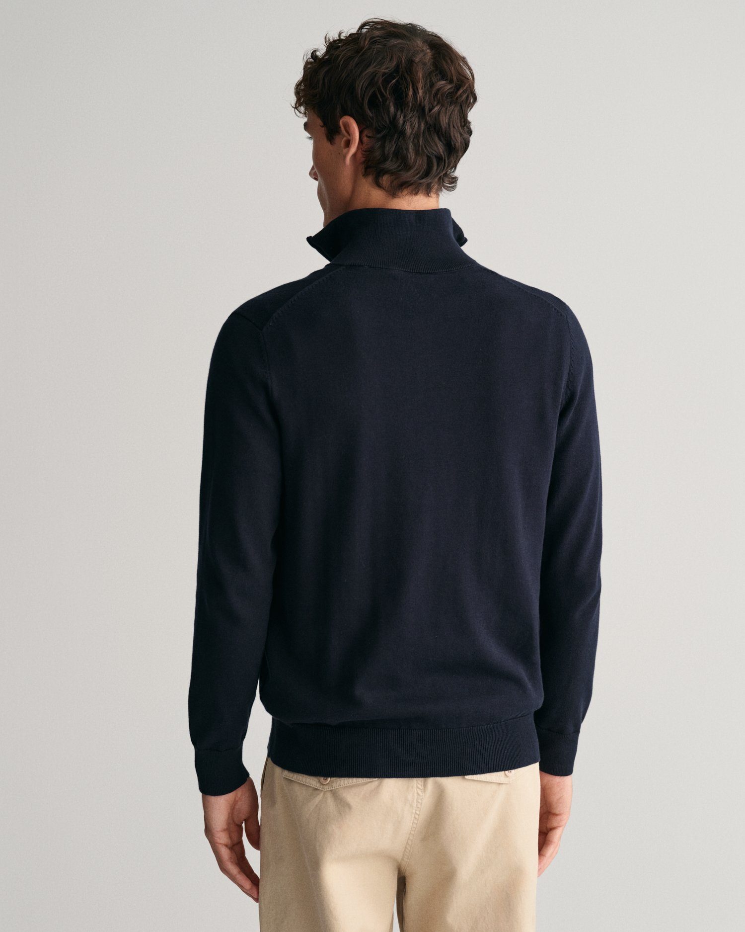Gant Troyer CLASSIC COTTON HALF ZIP mit gerippten Details