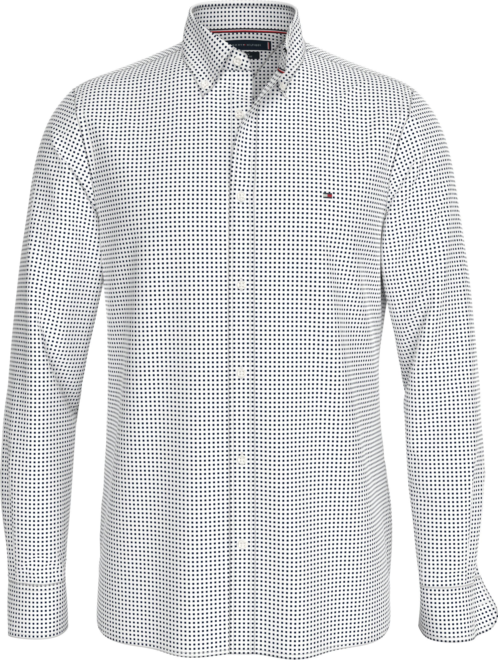 Tommy Hilfiger Businesshemd MICRO PRINT Slim Fit SHIRT kleinkariert gemustert