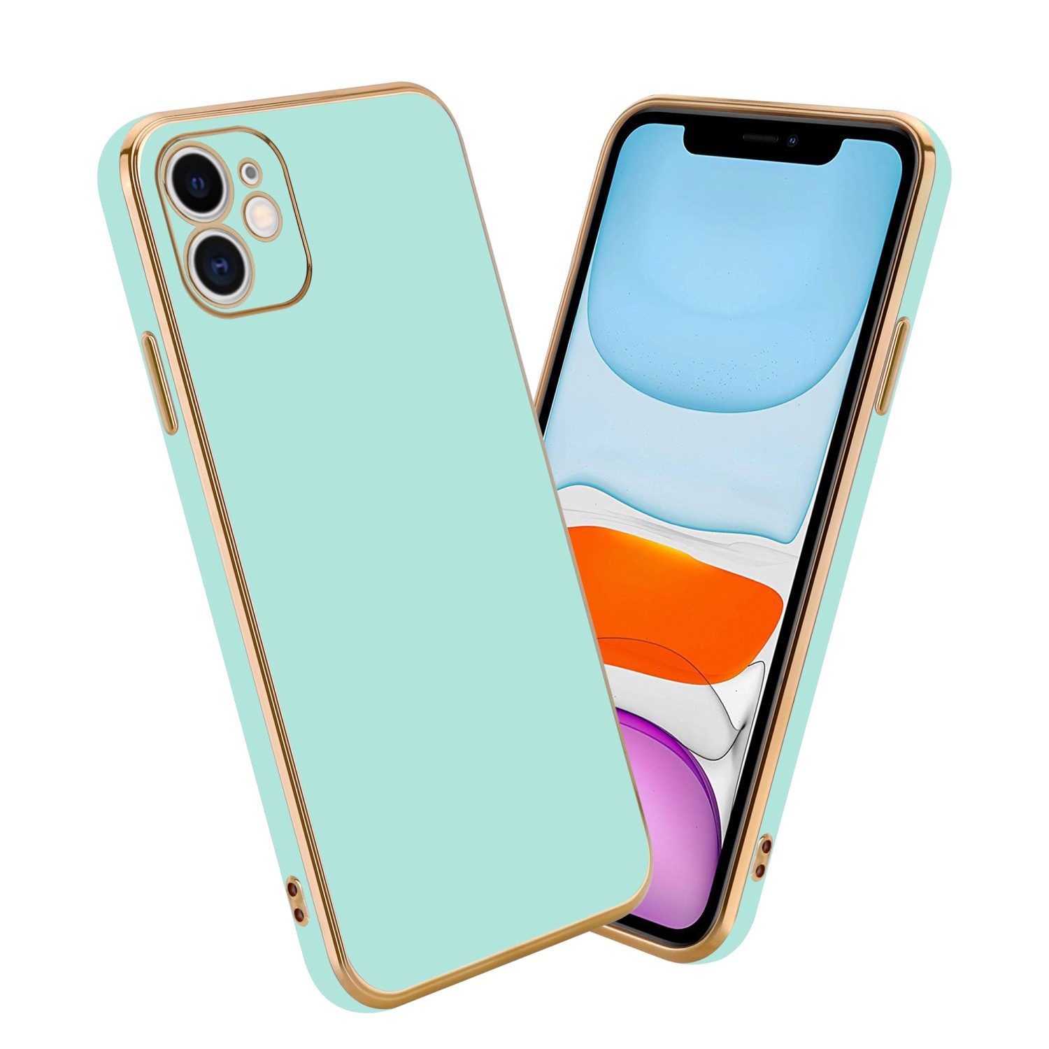 Cadorabo Handyhülle für iPhone 11 Hülle Apple iPhone 11, Schutzhülle - TPU Silikon Hülle - mit Kameraschutz
