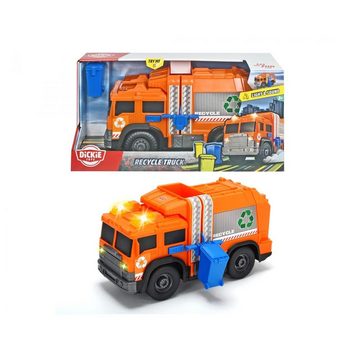 Dickie Toys Spielzeug-Müllwagen Recycle Truck, 30cm großes Müllauto mit Licht und Sound Müllabfuhr Spielzeugauto