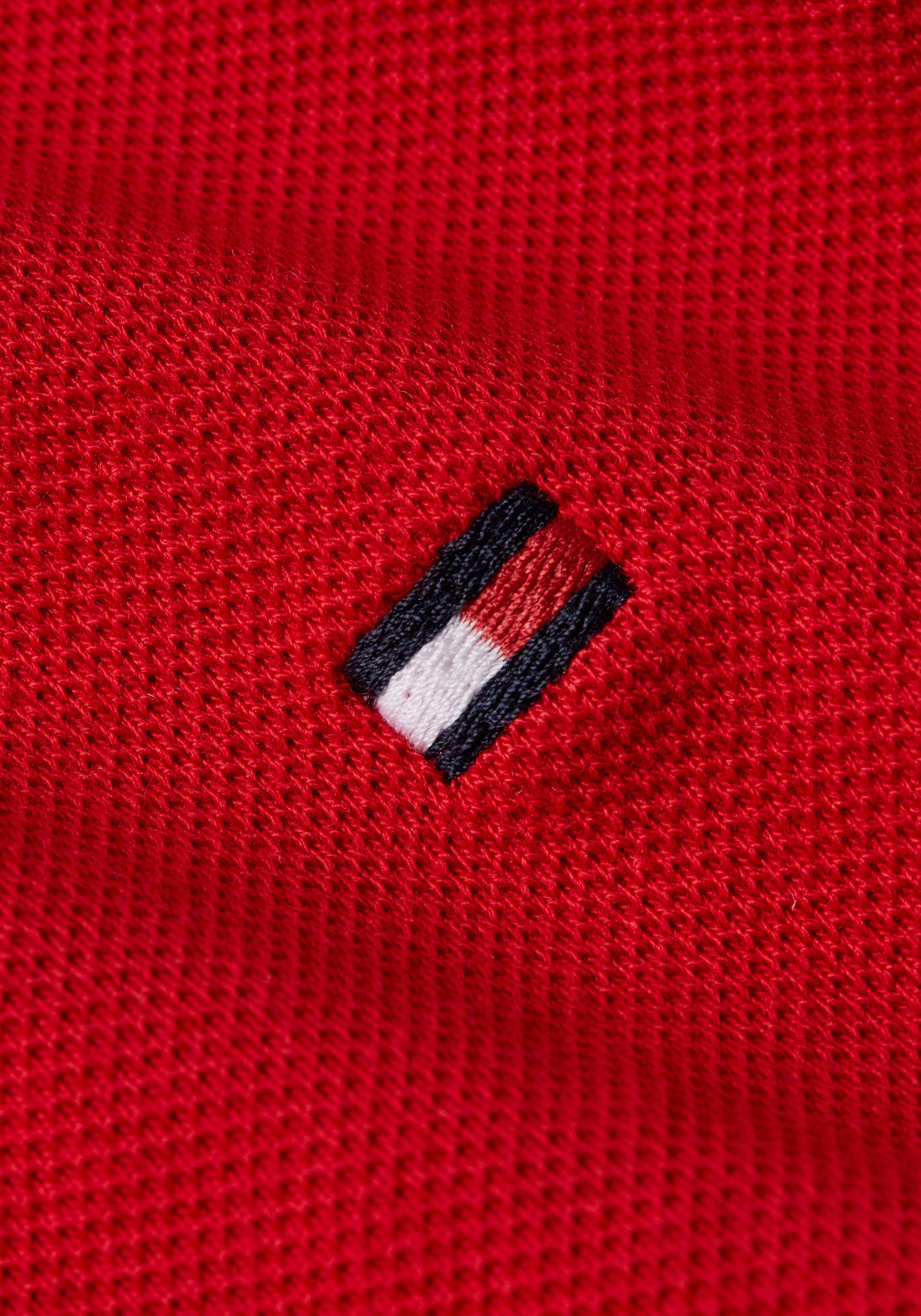 TH-Farben an Tommy mit TIPPED Poloshirt SLIM und Kragen Primary Red RWB 1985 Hilfiger Ärmel POLO