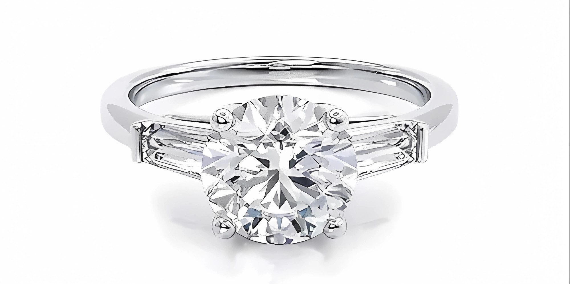 Jumpeak Diamantring Diamant Ring Damen,Gold Ring,Lab Grown Diamant Ring,Verlobungsringe, 1ct,E,VS1,3EX,IGI,Drei Leben Steine Ring,Geschenk Schwester,Schlichtes