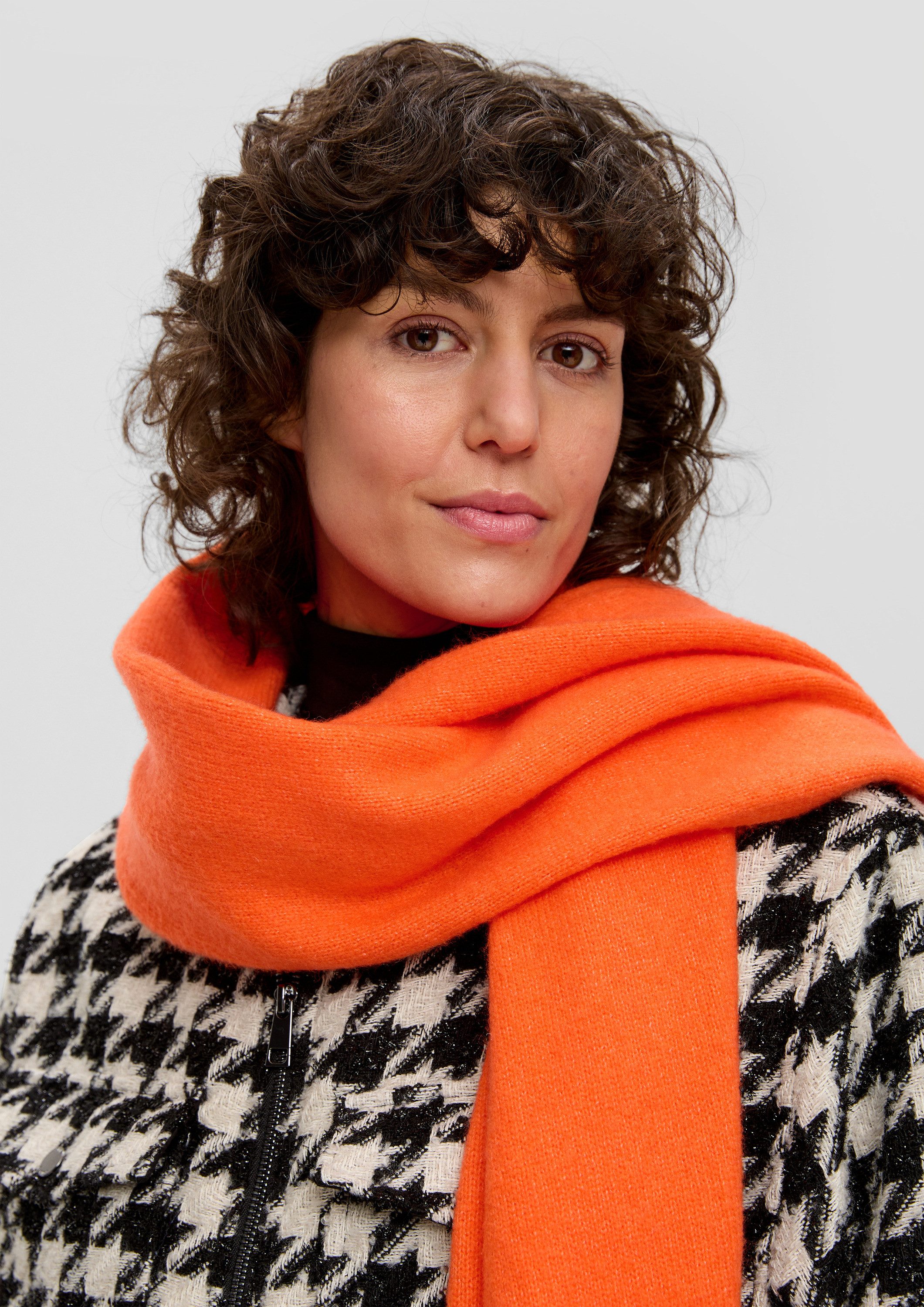 s.Oliver Schal Tuch, Strickschal aus Baumwollmix günstig online kaufen