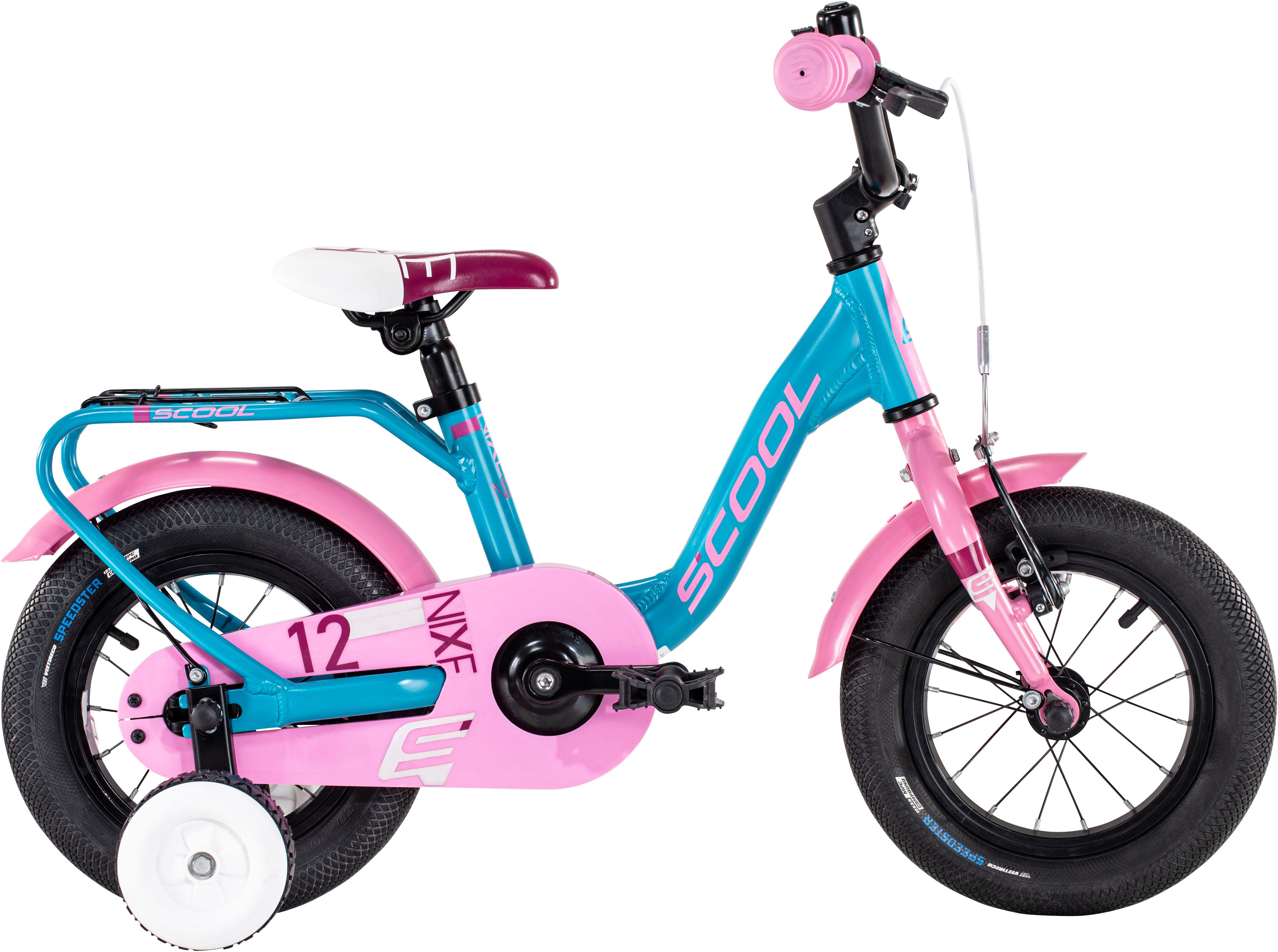 S’COOL Kinderfahrrad S'COOL niXe 12-1S - Ocean/Pink, 1 Gang, ohne Schaltung