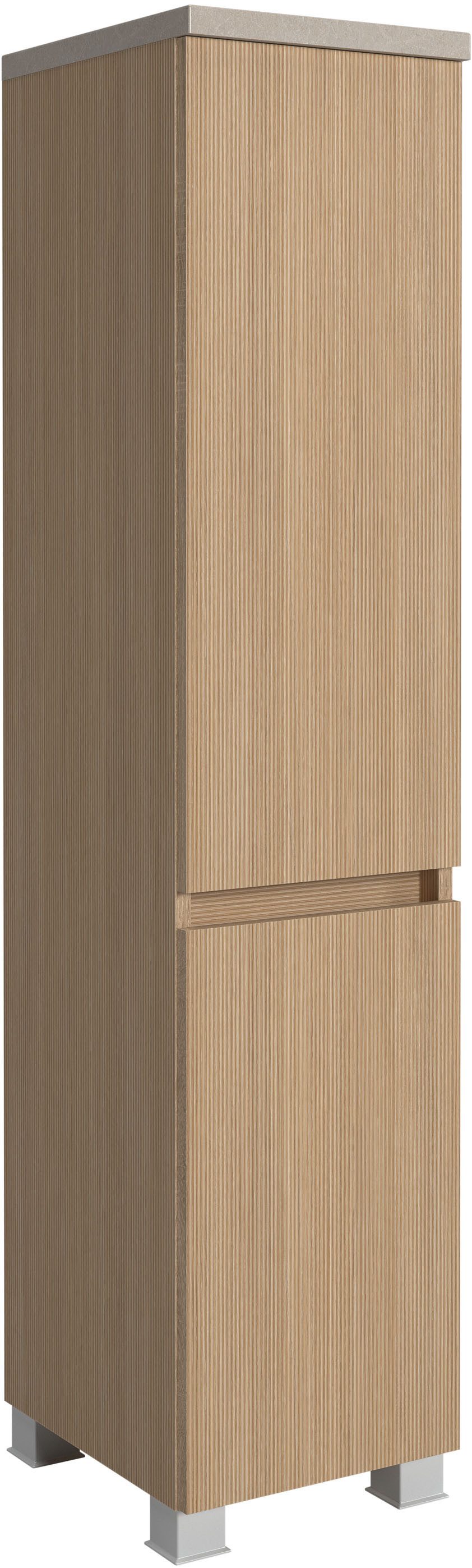 welltime Badmöbel-Set EIXO, 5tlg.-Set: Spiegelschrank, Unterbeckenschrank und Beimöbel, Set 120 cm breit, Badmöbel mit LED-Beleuchtung