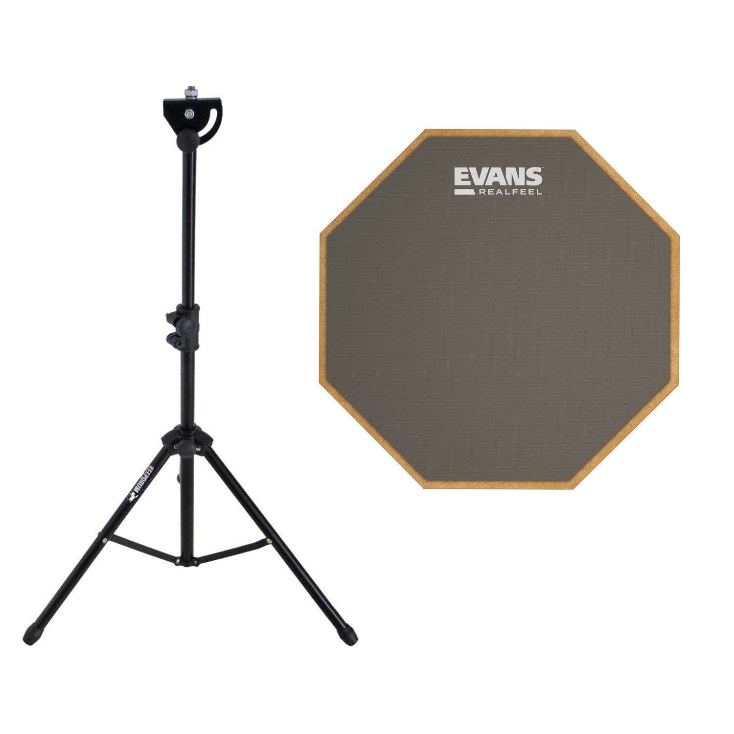 Evans Schlagzeug Evans RF-6GM 6 Practice Pad mit DPS Ständer,Übungspad, mit keepdrum Ständer