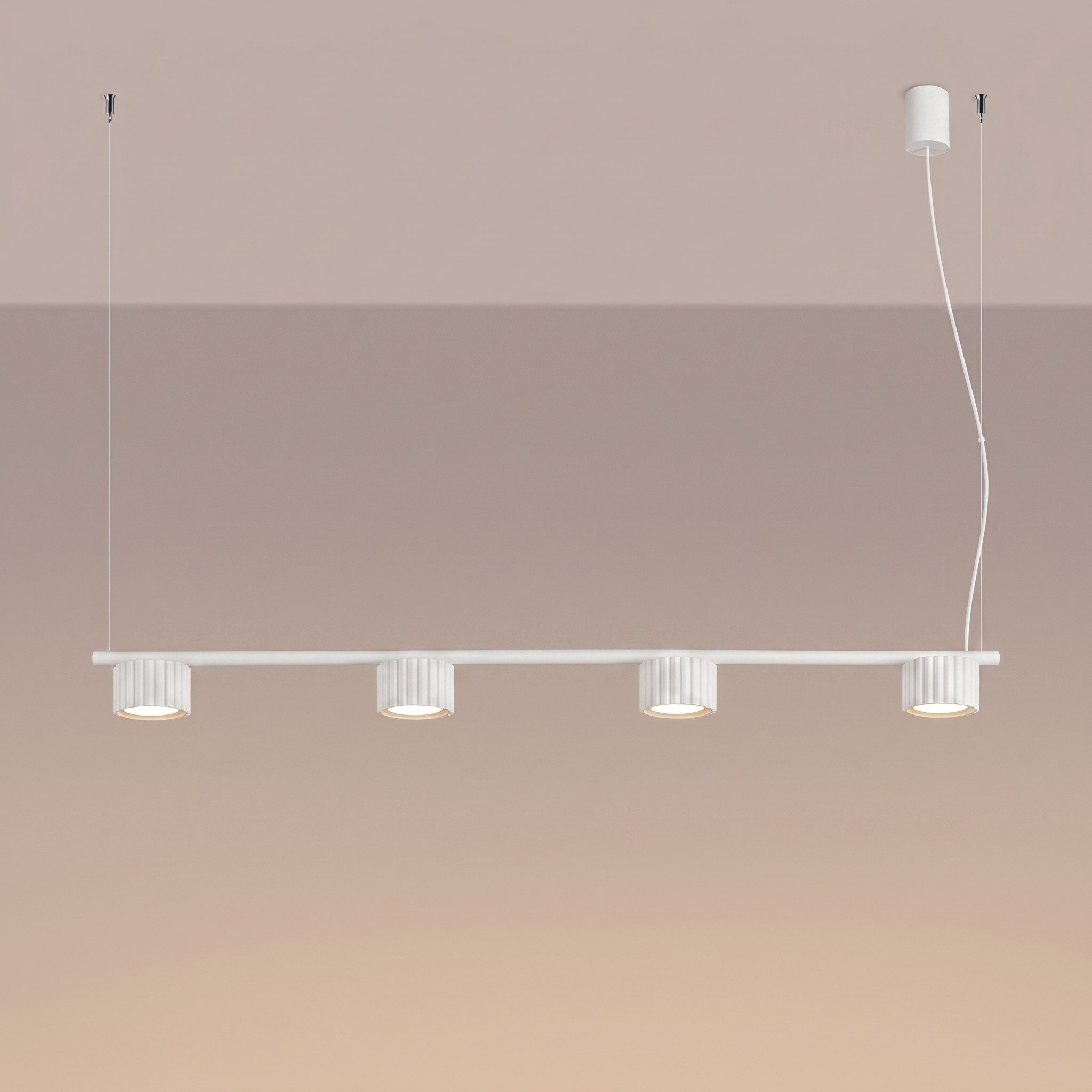 SOLLUX lighting Kronleuchter Kronleuchter AURA 4 weiß Gx53, Nicht enthalten