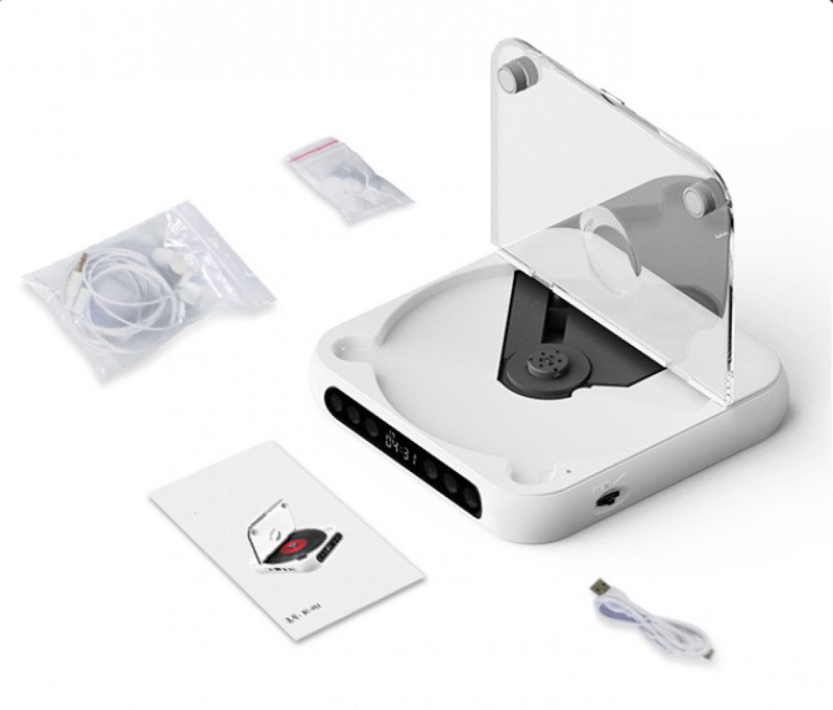 BBWL Bluetooth CD-Player 5.3 tragbar mit Kopfhörer, HIFI-Sound tragbarer CD-Player (Kopfhöreranschluss, Lautsprecher und U-Disk Wiedergabe)