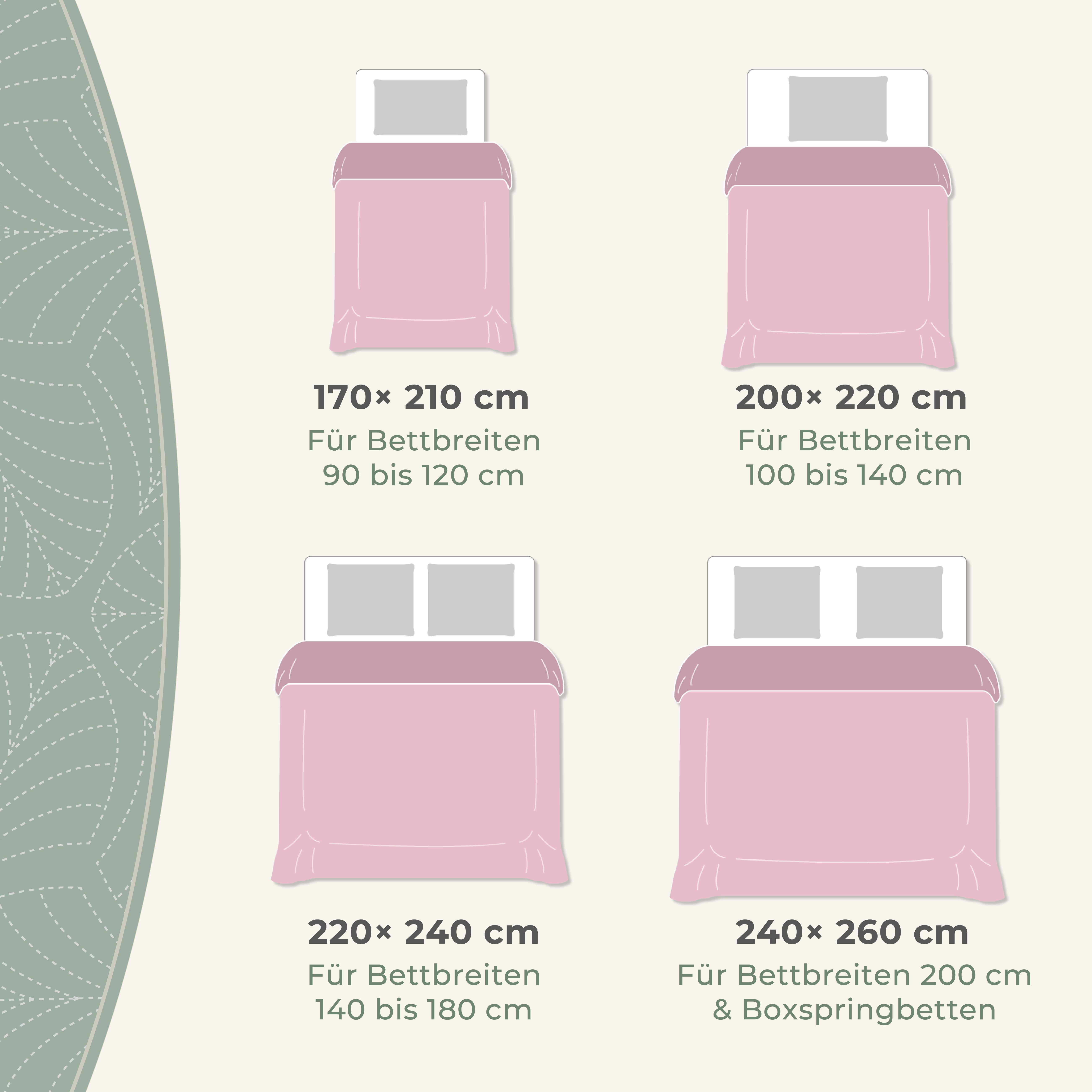 Gräfenstayn Tagesdecke Premium - Bettüberwurf mit Steppung & Blatt-Design, günstig online kaufen