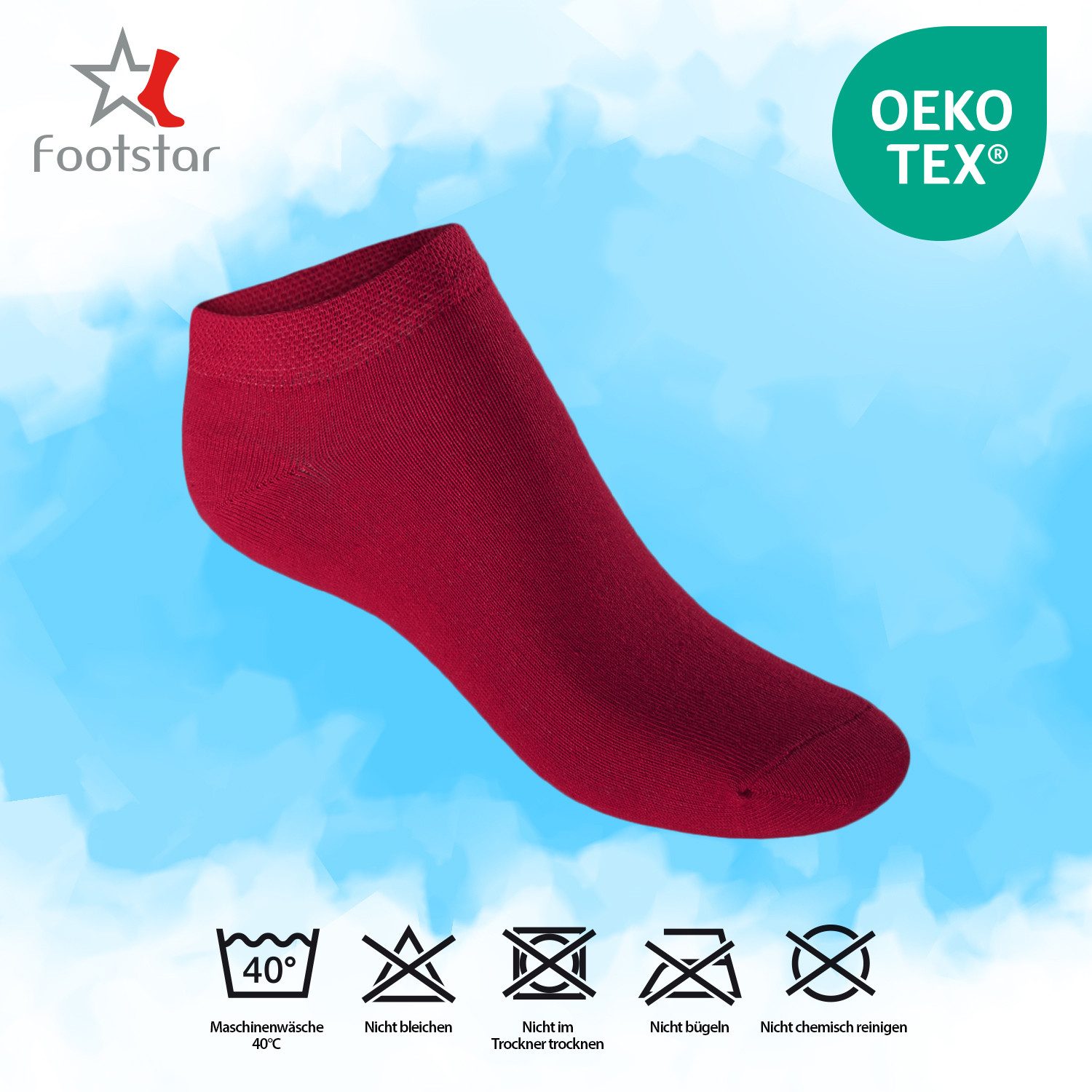 Footstar Sneakersocken EVERYDAY! Kinder Sneaker Socken (10 Paar) Kurze Socken für Kids (10-Paar) – Bild 3 von 3