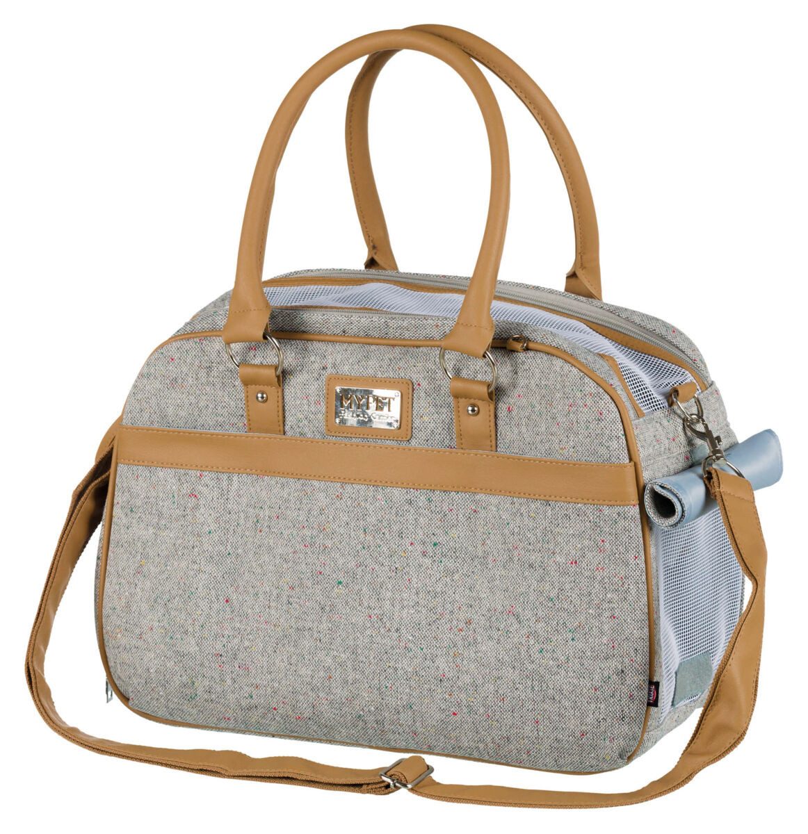 TRIXIE Tiertransporttasche Tasche Helen - grau/hellbraun - 19 × 28 × 40 cm