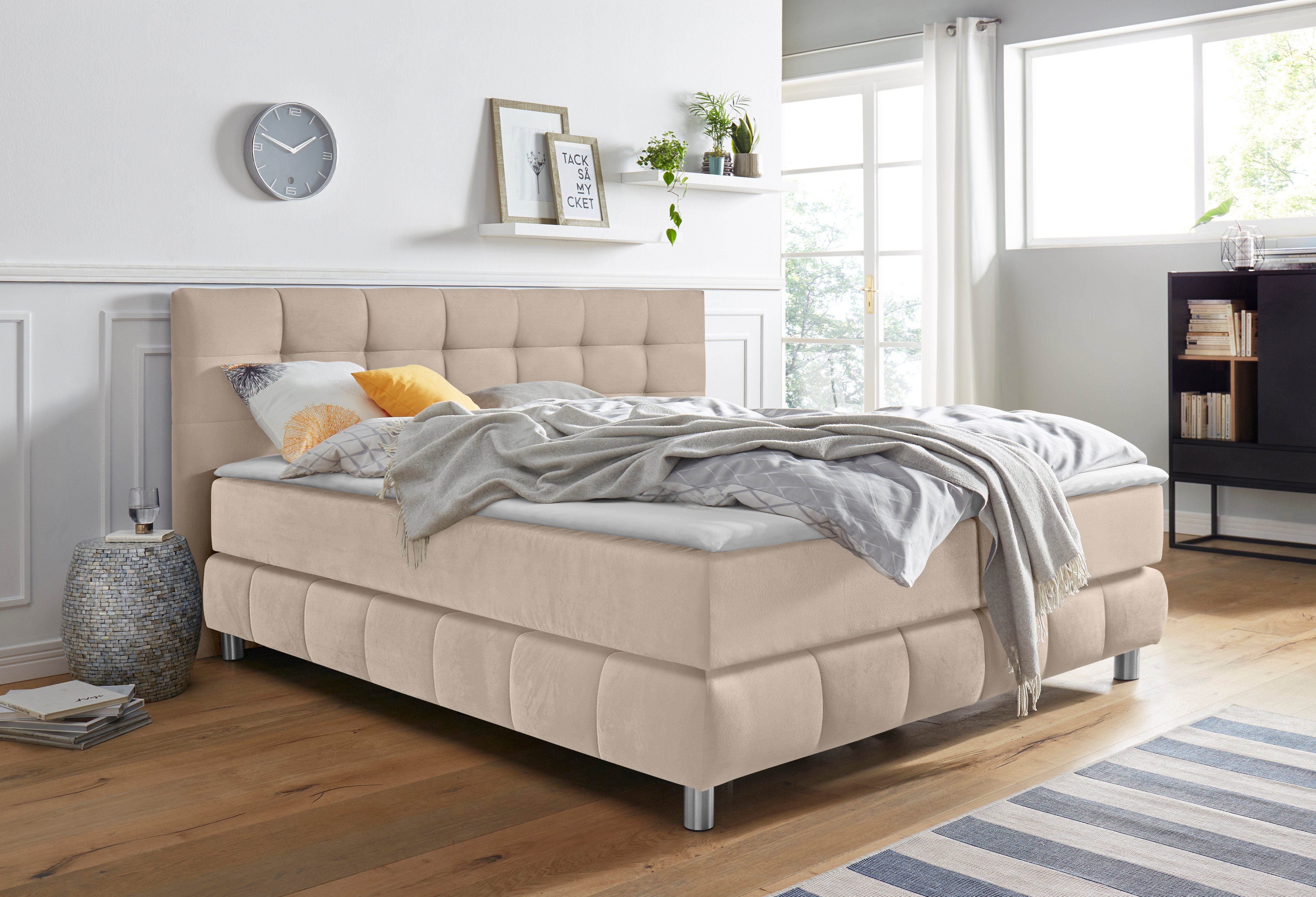 Home affaire Boxspringbett Salo, incl. Topper, 6 Breiten, 2 Härtegrade, TFK auch in Härtegrad 4