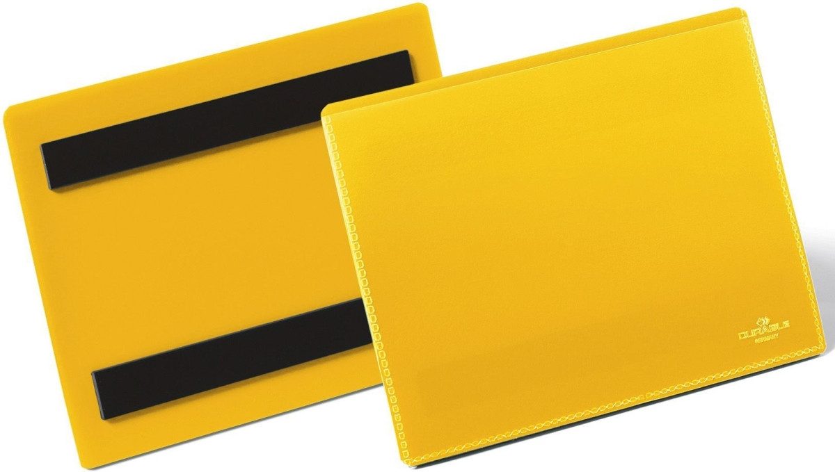 Fächermappe Kennzeichnungstasche magnetisch A6 quer PP gelb VE=50 Stück.