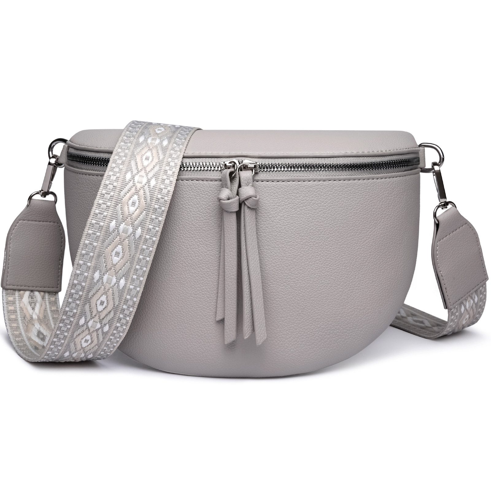 Fomax Bauchtasche aus Kunstleder, Damen Umhängetasche, mit Schulterriemen